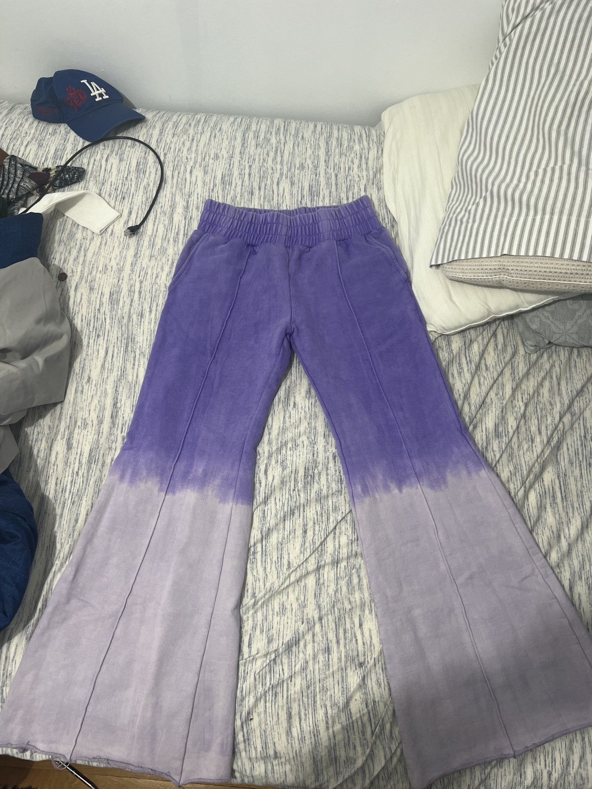 image of House Of Errors Flared Two Tone Joggaz in Purple, Men's (Size 32)