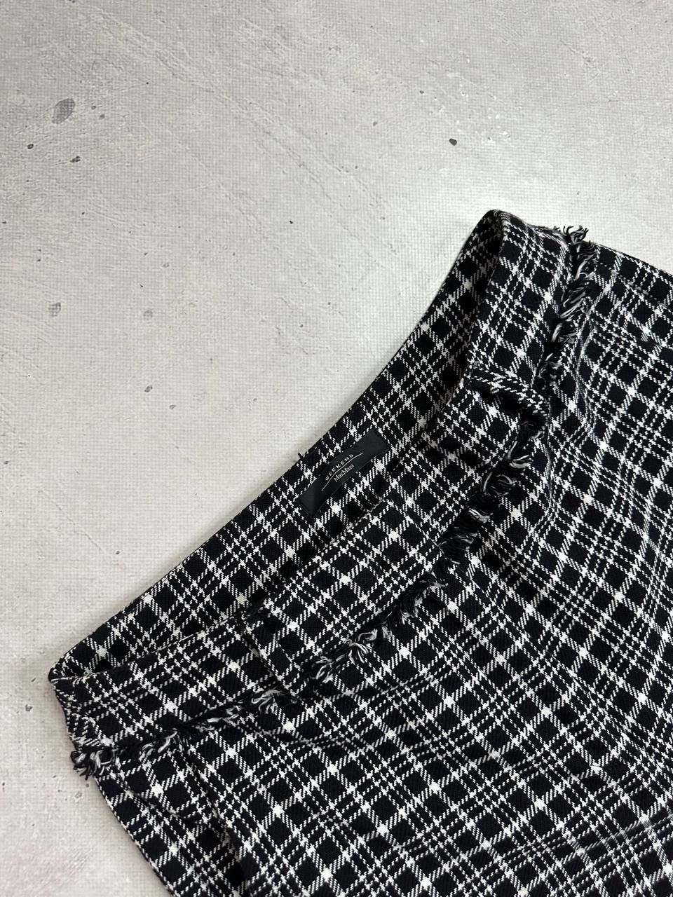Weekend Max Mara Max Mara Weekend Check Pants Frayed Hem Cropped Trousers E38 Size 28" / US 6 / IT 42 - 5 Thumbnail