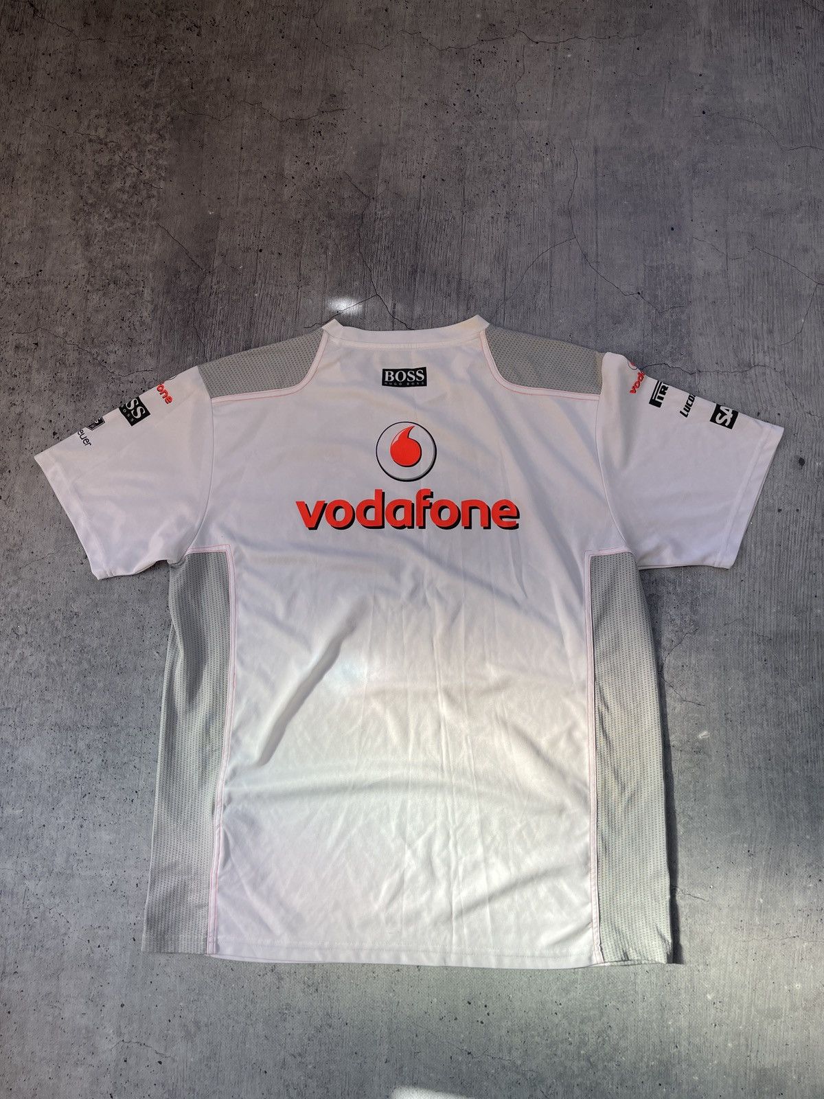 Hugo Boss × Malcolm McLaren × Mercedes-Benz Vintage Hugo Boss Mclaren Mercedes Benz T-shirt racing retro Size US XXL / EU 58 / 5 - 4 Thumbnail