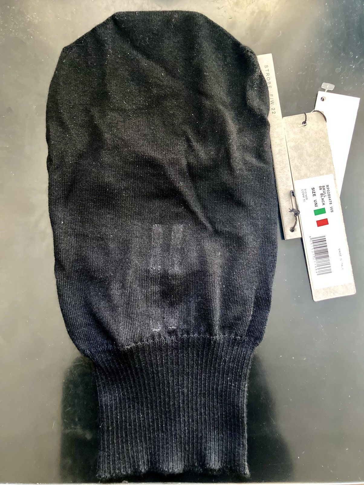 Rick Owens F/W 22 "STROBE" Cashmere Skull Balaclava Hat Rick Owens Size ONE SIZE - 3 Thumbnail