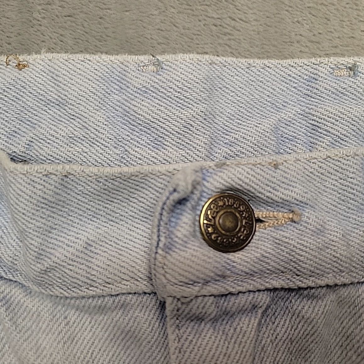 Lee VINTAGE Lee Jeans Womens 12 Medium 30x30 Blue Lightwash Denim High Rise Made in USA Casual Retro 90s Womens Jeans Size 34" / US 12 / IT 48 - 5 Thumbnail