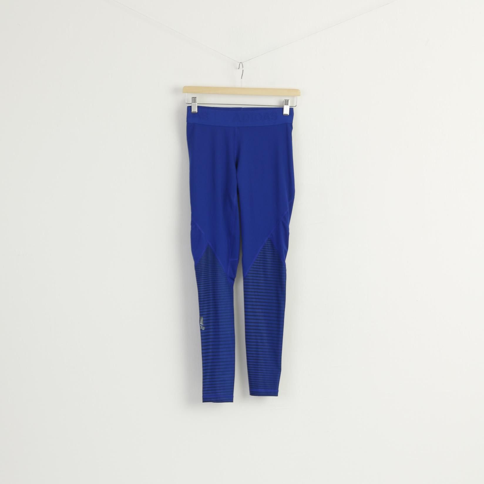 Adidas Adidas Women 36 S Leggings Blue Techfit 8403 Size 25" / US 0 / IT 36 - 1 Thumbnail