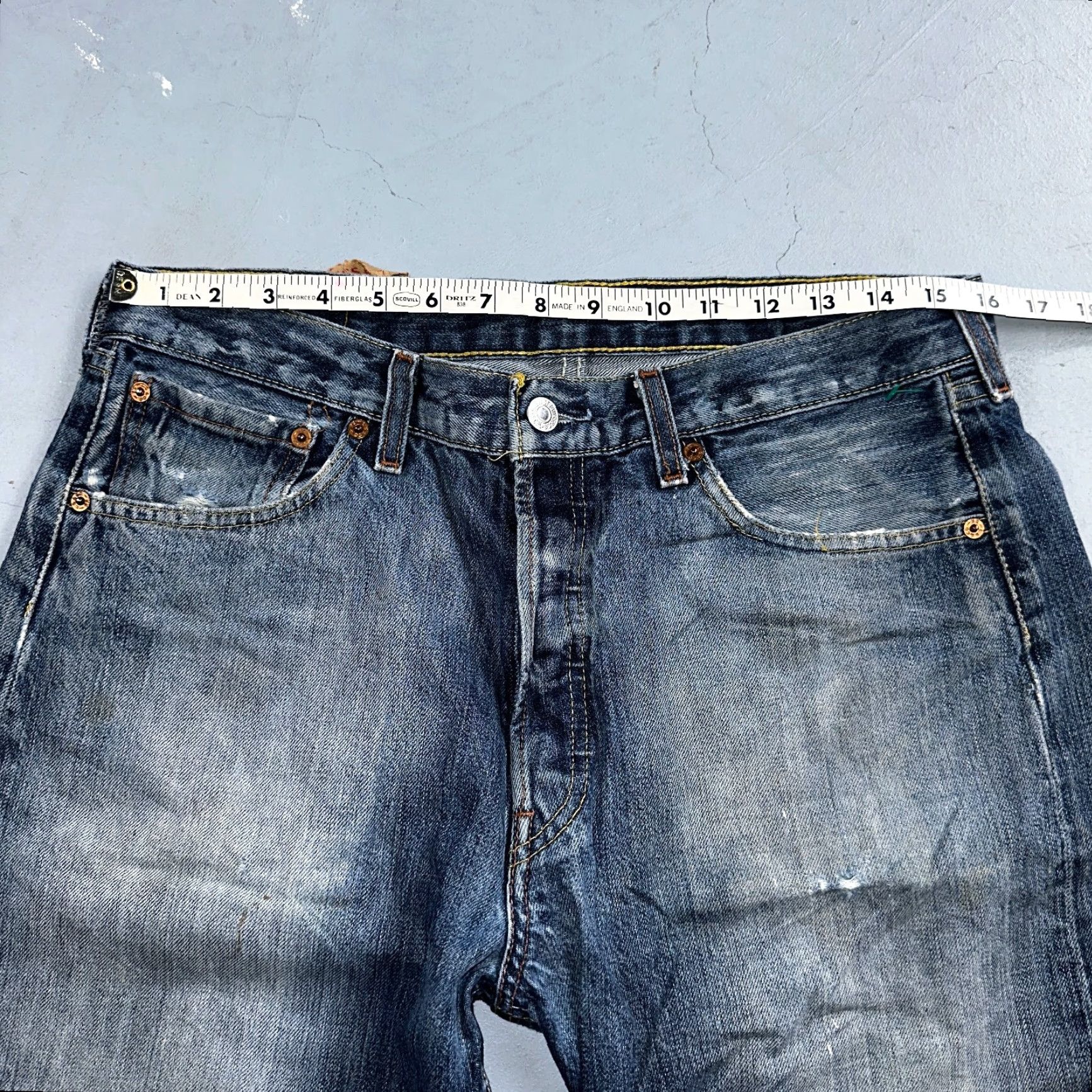 Levi's VINTAGE Levi's 501 Jeans Straight Men Jeans Blue 33x34 90s Modern Classic Regular Mens Size US 33 - 7 Thumbnail