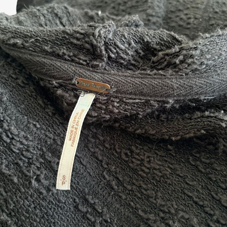 Free People Free People Oversized Knit Cardi Coat Small Black Long Zip B Size S / US 4 / IT 40 - 5 Thumbnail