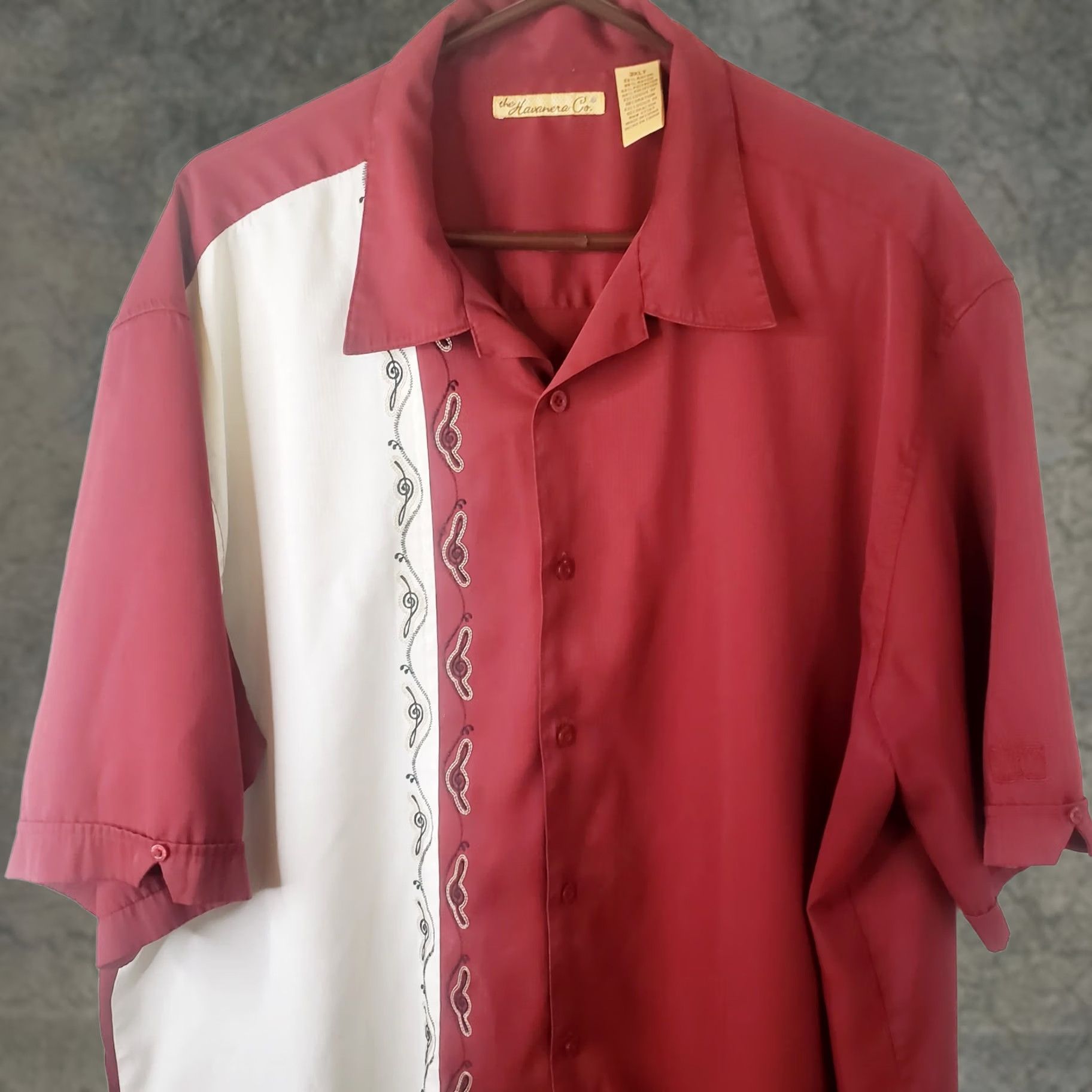 Vintage The Havanera Co. Shirt 2XLT Red White Embroidered Short Sleeve Button-Down Mens Shirt Hung Manual Size US XXL / EU 58 / 5 - 1 Thumbnail