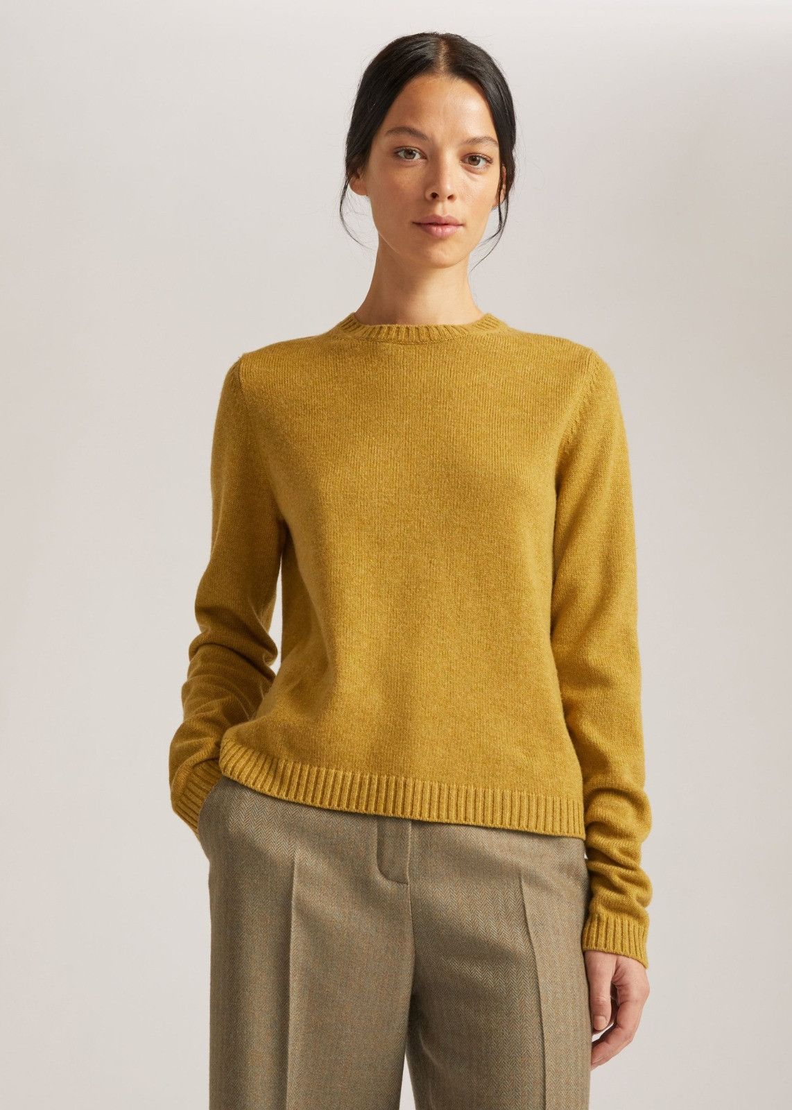 Loro Piana o1srvl11e0125 Parksville Crewneck Sweater in Yellow Size L / US 10 / IT 46 - 2 Thumbnail