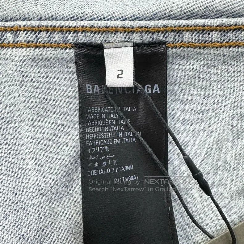 Balenciaga Balenciaga Twisted Folded Washed Denim Jacket Size US M / EU 48-50 / 2 - 5 Thumbnail