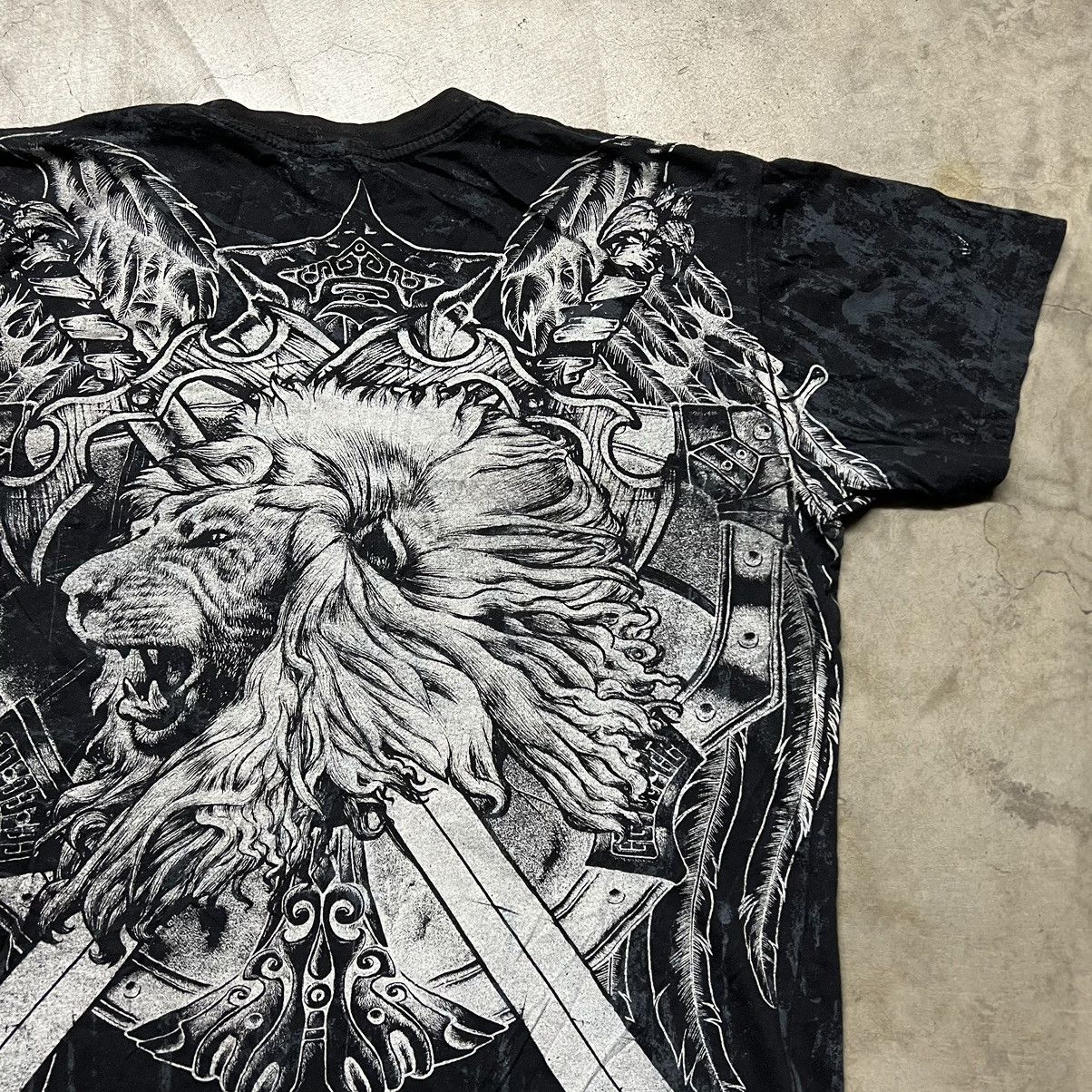 Affliction × Ed Hardy × Southpole Vintage Y2K Decoded AOP Graphic T-Shirt Size US L / EU 52-54 / 3 - 5 Thumbnail