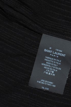 Saint Laurent Paris Saint Laurent, Black striped silk shirt 2018 Size US S / EU 44-46 / 1 - 6 Thumbnail