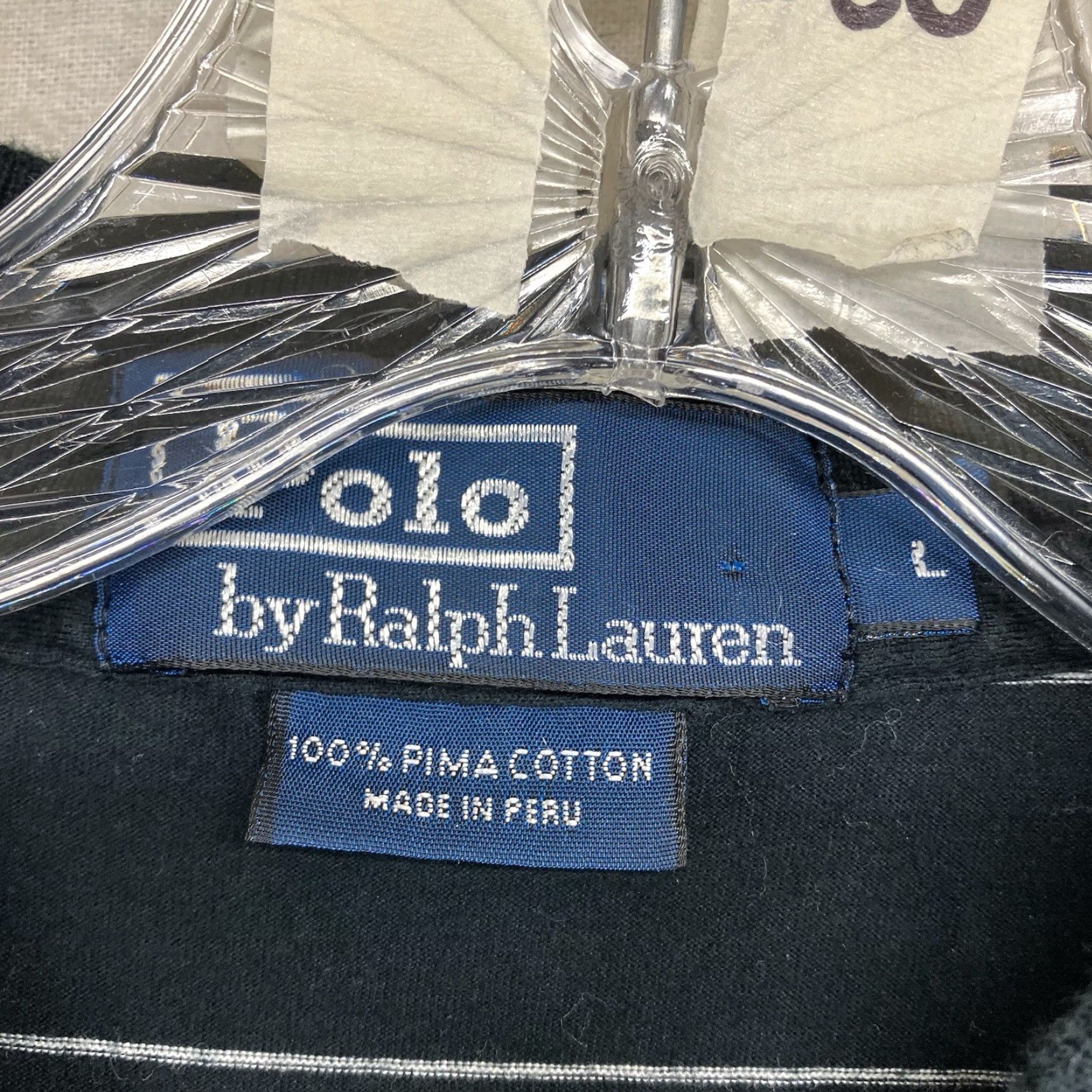 Ralph Lauren Ralph Lauren Polo Shirt Mens Large Soft Pima Black White Pony Casual Vintage 90s Shirt Polo Mens Large Black White Polo Ralph Lauren 90s Vintage Size US L / EU 52-54 / 3 - 3 Thumbnail