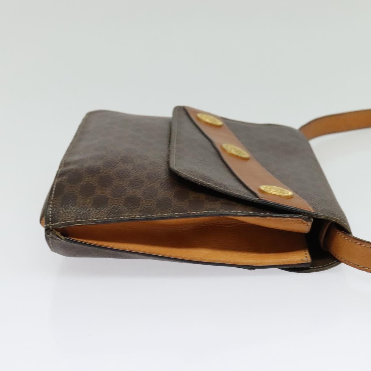 Celine CELINE Macadam Canvas Shoulder Bag Pvc Leather Brown Gold Size ONE SIZE - 5 Thumbnail
