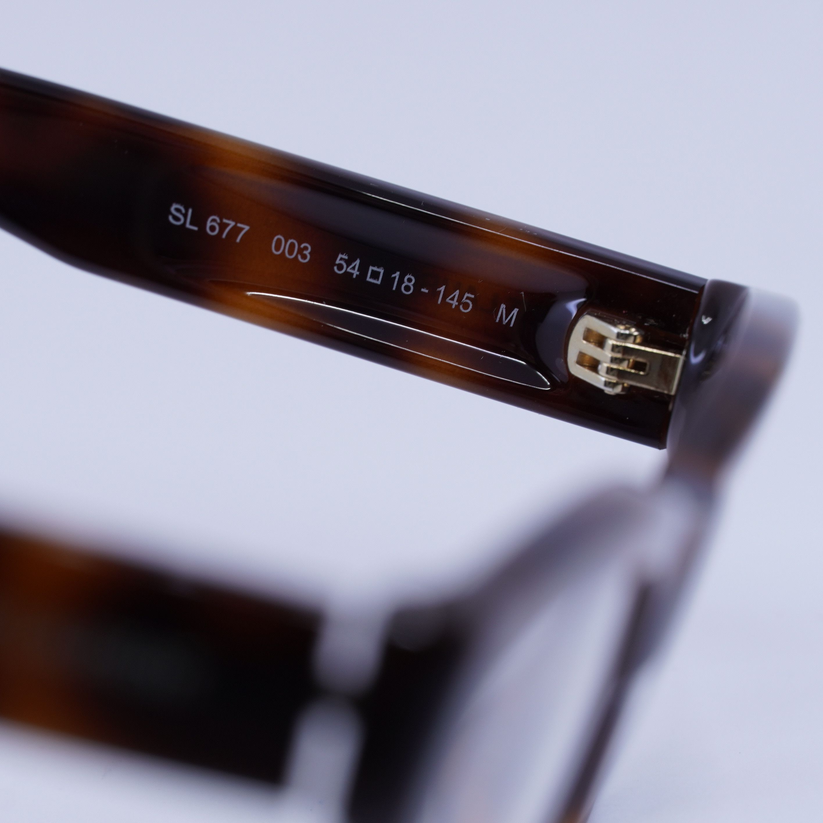 Saint Laurent Paris Saint Laurent SL677 003 Eyeglasses Havana 54mm Square Frame Size ONE SIZE - 4 Thumbnail