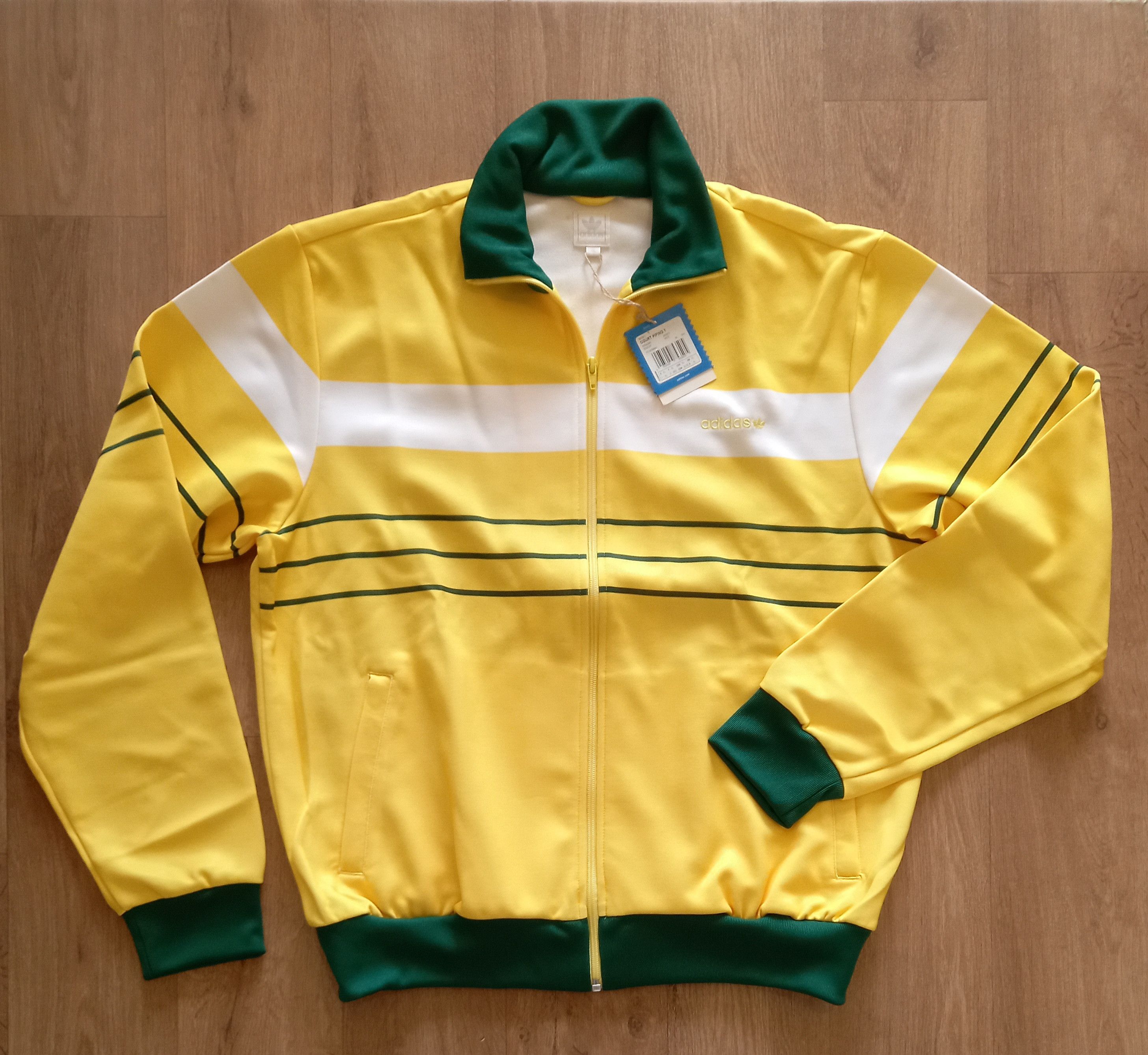 Adidas 2006 deadstock Adidas Court Piping Track Jacket y2k firebird Size US XL / EU 56 / 4 - 1 Thumbnail