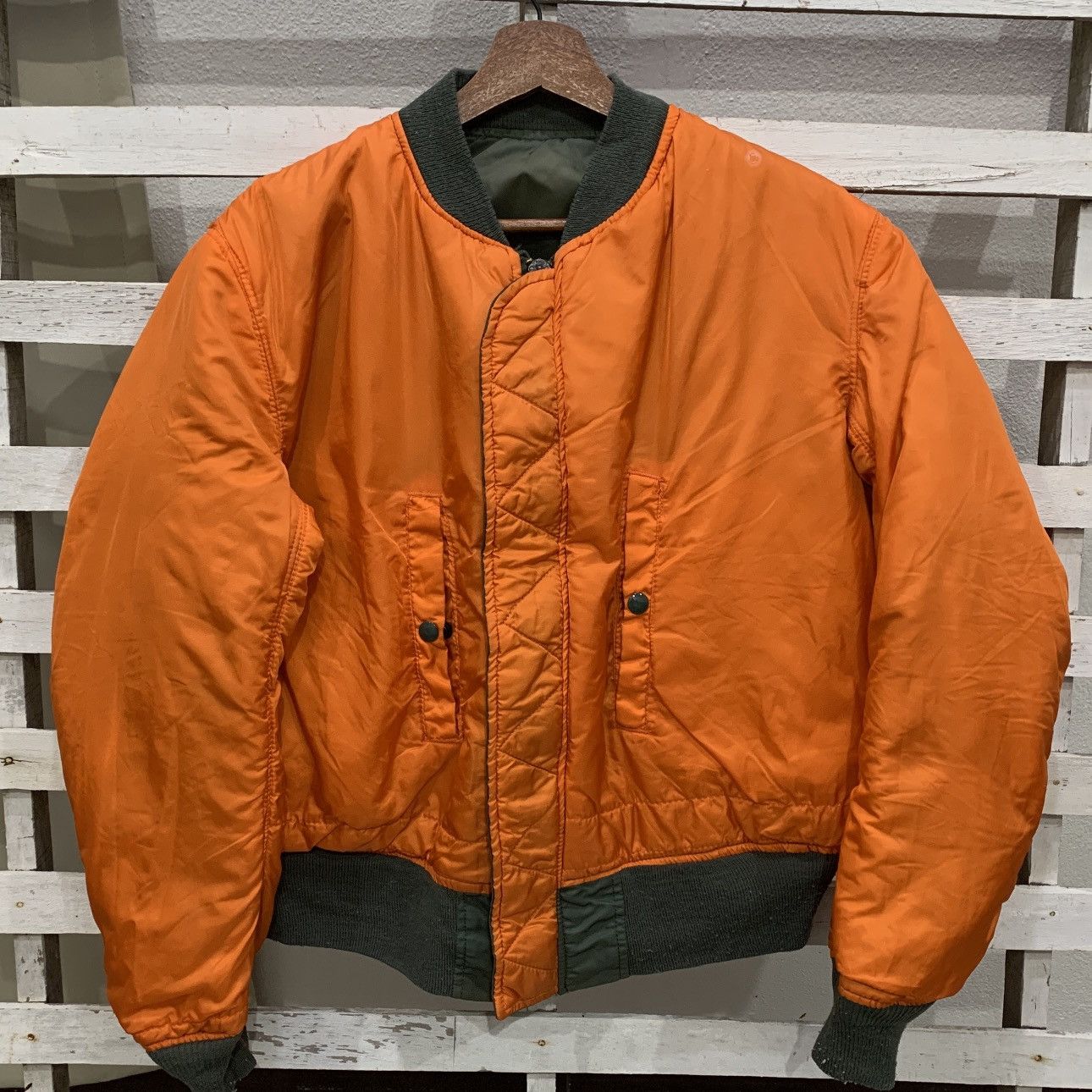 Alpha Industries Vintage USAF MA 1 Reversible Flight Bomber Jacket Size US M / EU 48-50 / 2 - 10 Thumbnail