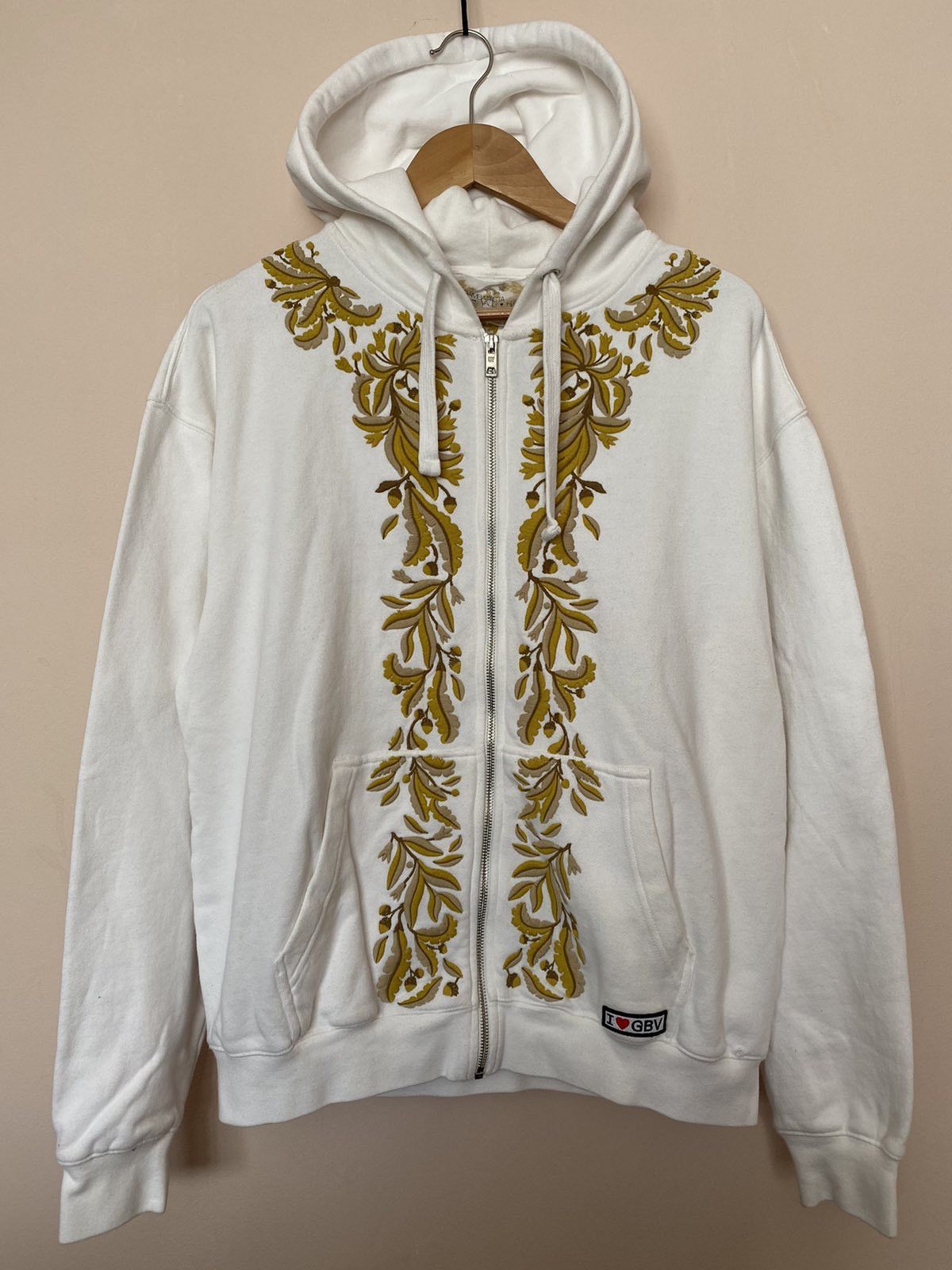 H&M × Other 🤍 H&M GIAMBATTISTA VALLI Hoodie L White Gold Embroidered Zip Size US M / EU 48-50 / 2 - 1 Thumbnail