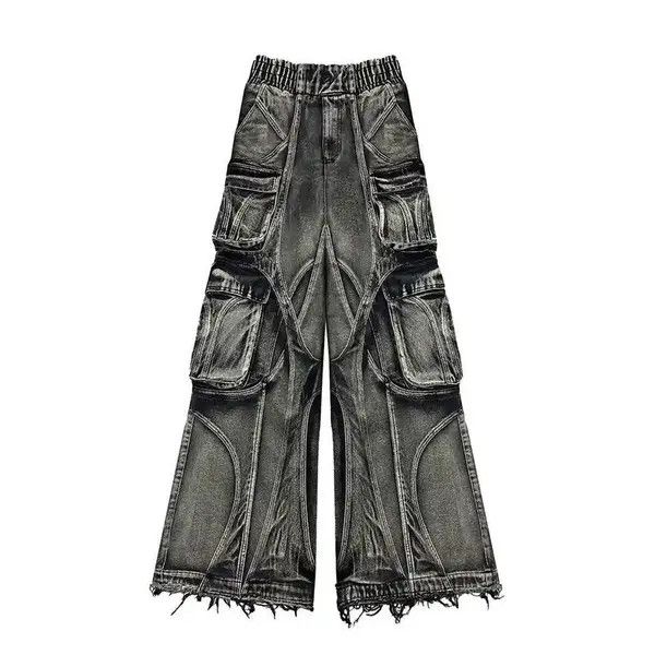 Japanese Brand Retro Style Distressed Baggy Jeans Size US 29 - 2 Thumbnail