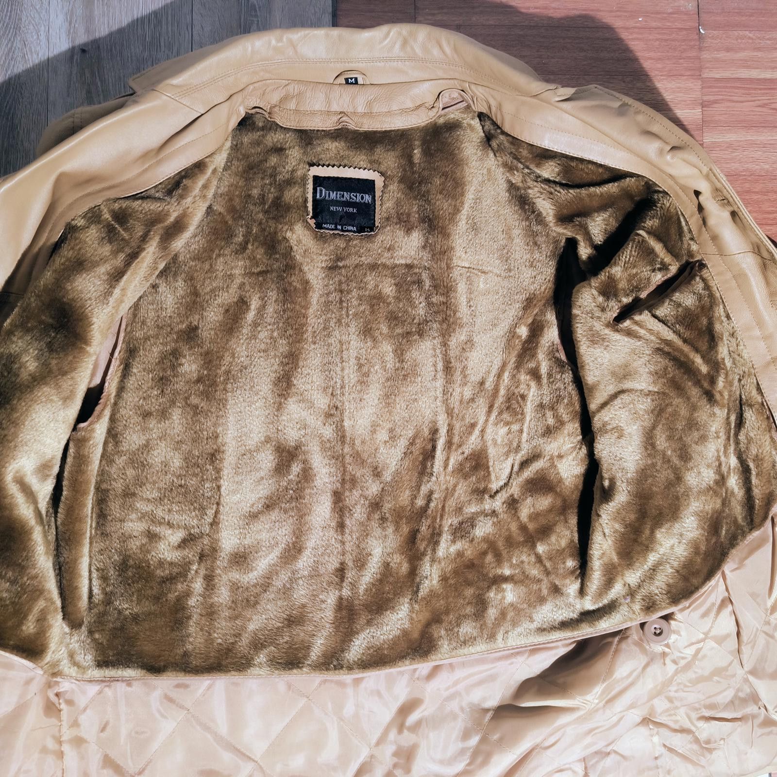 Other Dimension New York Men's Tan Leather Vintage Jacket Size M Size US M / EU 48-50 / 2 - 9 Thumbnail