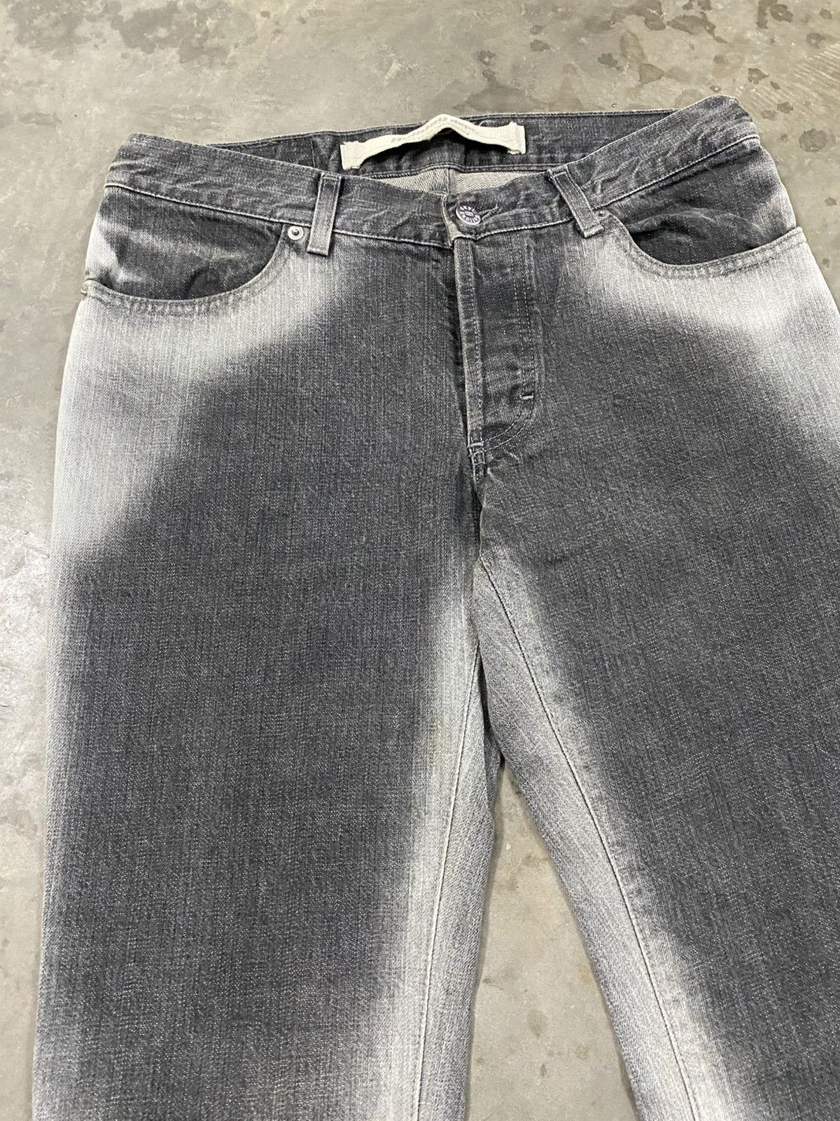 Seditionaries Flare Jeans Holiday Dept 2 Tone Black Italian Style @317 Size US 31 - 3 Thumbnail