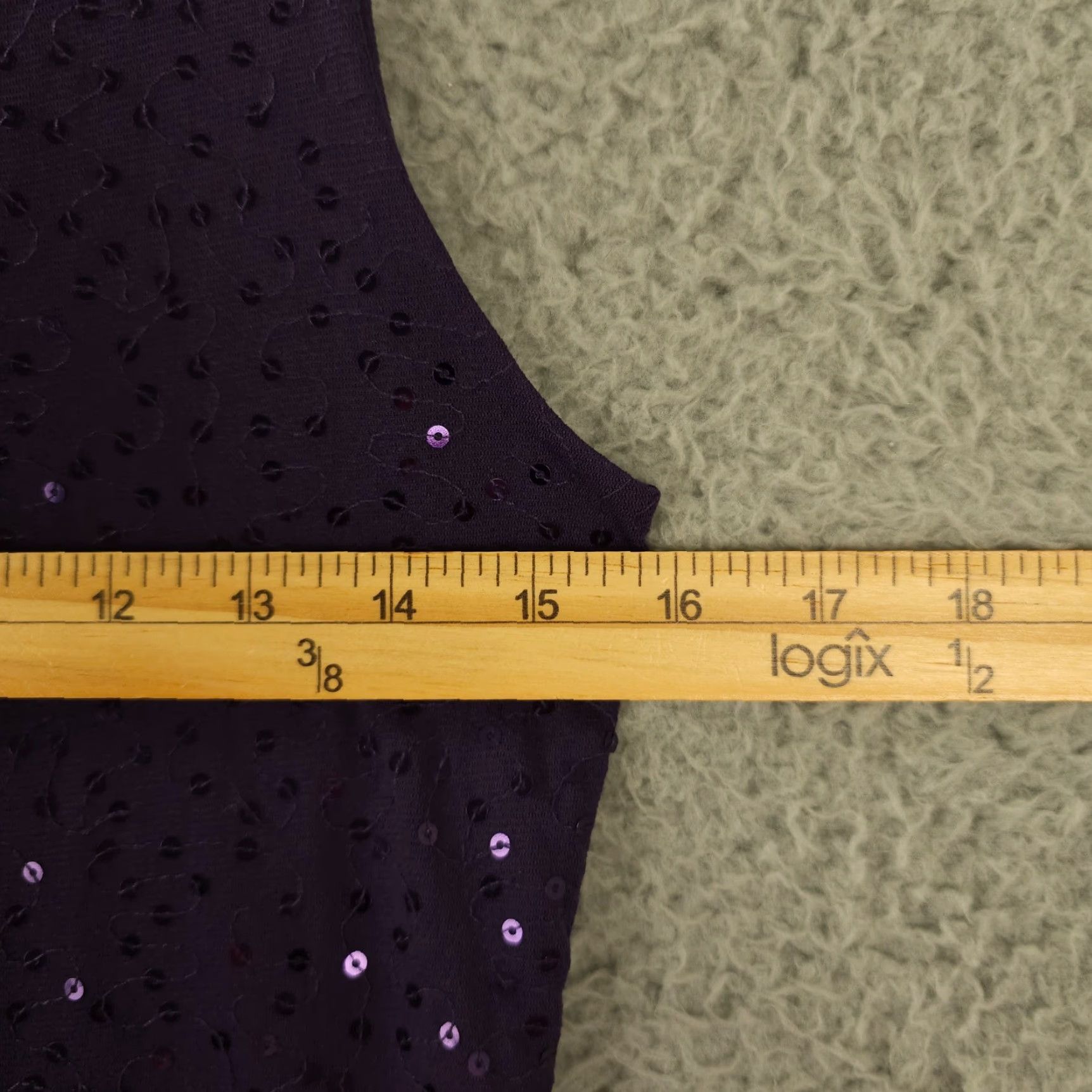 Ann Taylor Ann Taylor Tank Top Womens Small Purple Sequin Embroidered Sleeveless Shirt Size S / US 4 / IT 40 - 5 Thumbnail