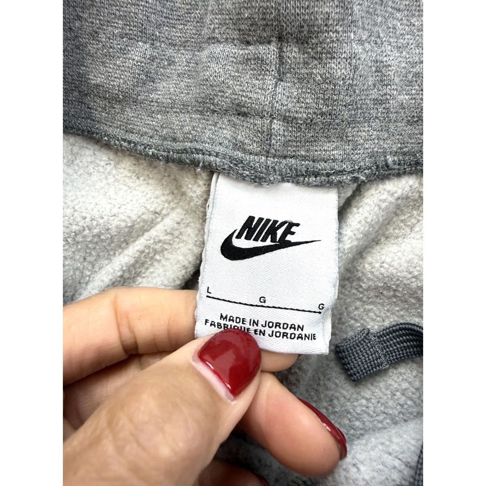 Nike Nike Sweatpants Mens Large Gray Fleece Joggers Cuffs Pockets Athletic Pants Size US 33 - 3 Thumbnail
