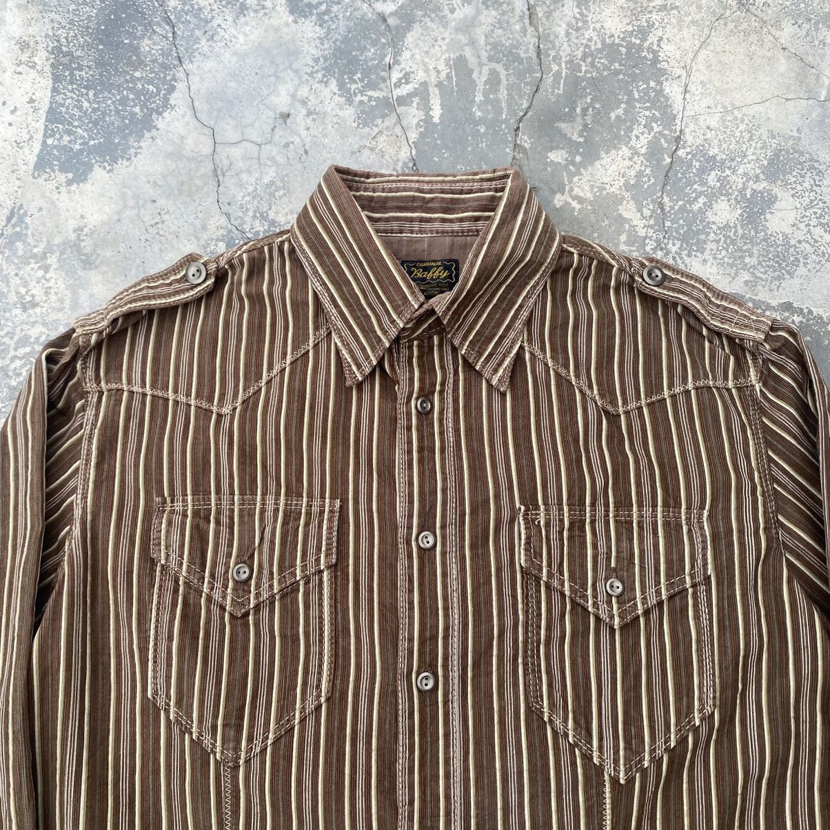 BAFFY Stripe Western Corduroy Shirt