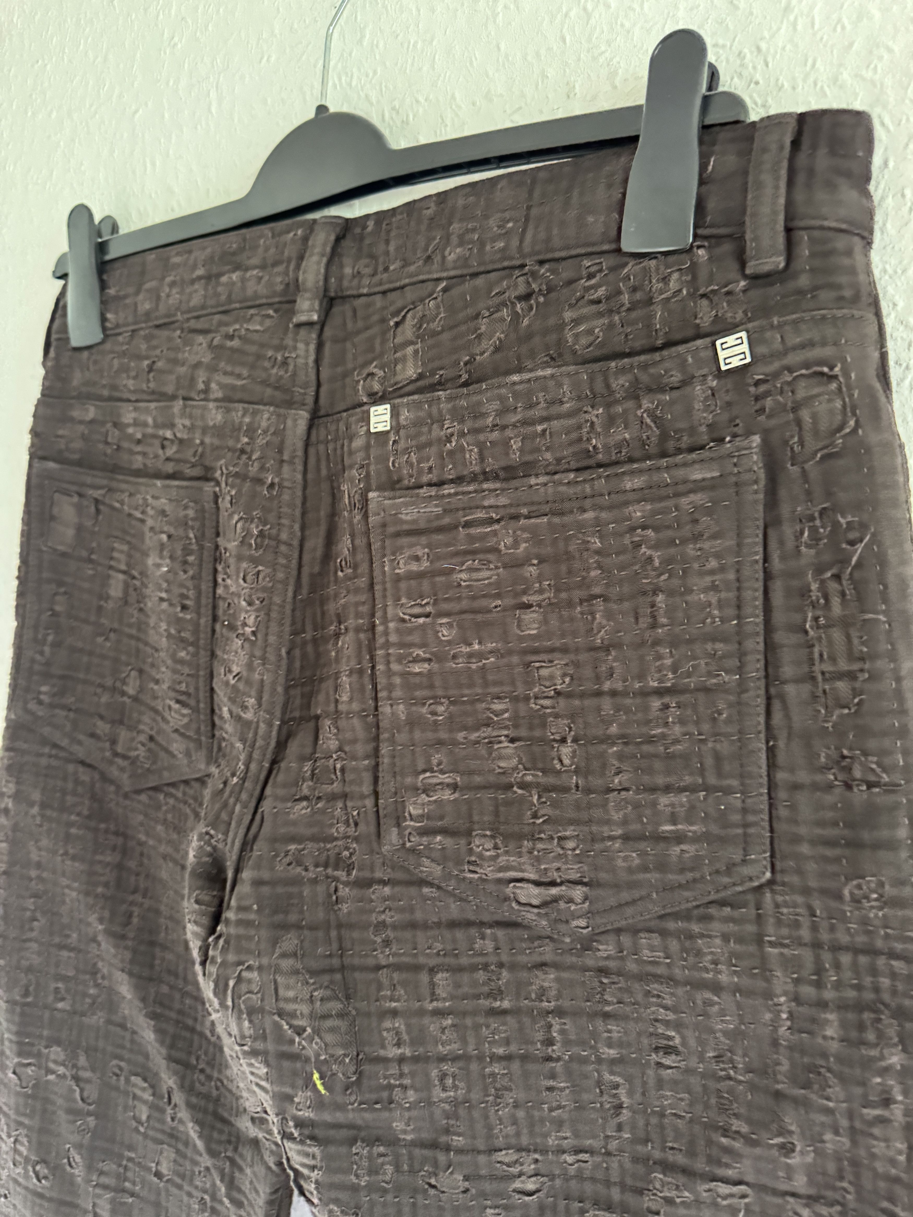 Givenchy Dark Brown 4G Boro Jeans Size US 33 - 16 Thumbnail