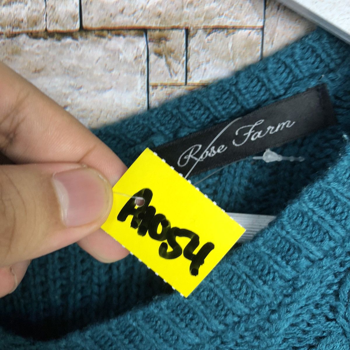 Aran Isles Knitwear × Homespun Knitwear × Japanese Brand Rose Farm Green Knitwear #A1054 Size M / US 6-8 / IT 42-44 - 9 Thumbnail