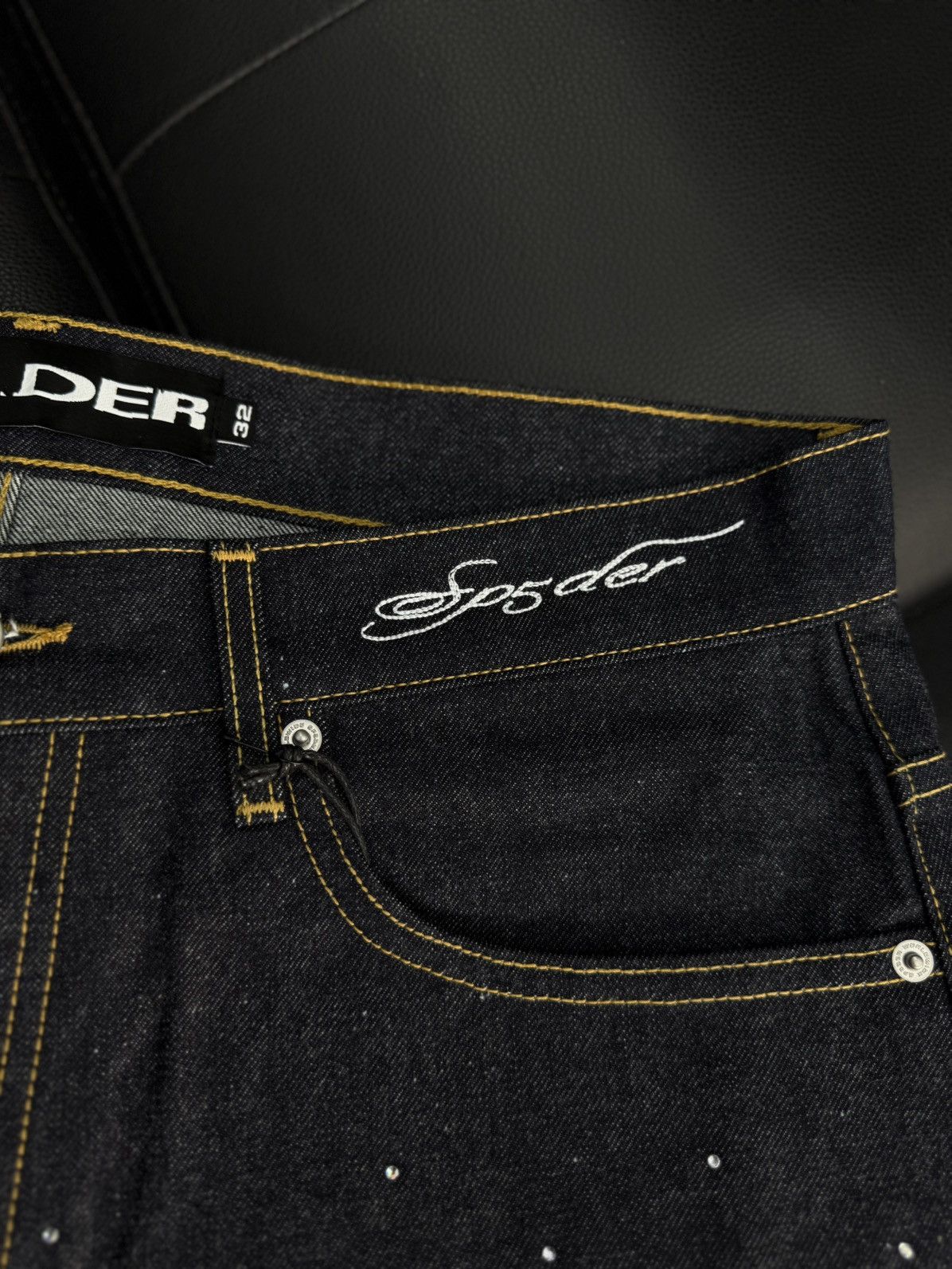 Sp5der Sp5der Rhinestone Crystal Jean Shorts Size (32) NEW Size US 32 / EU 48 - 9 Thumbnail