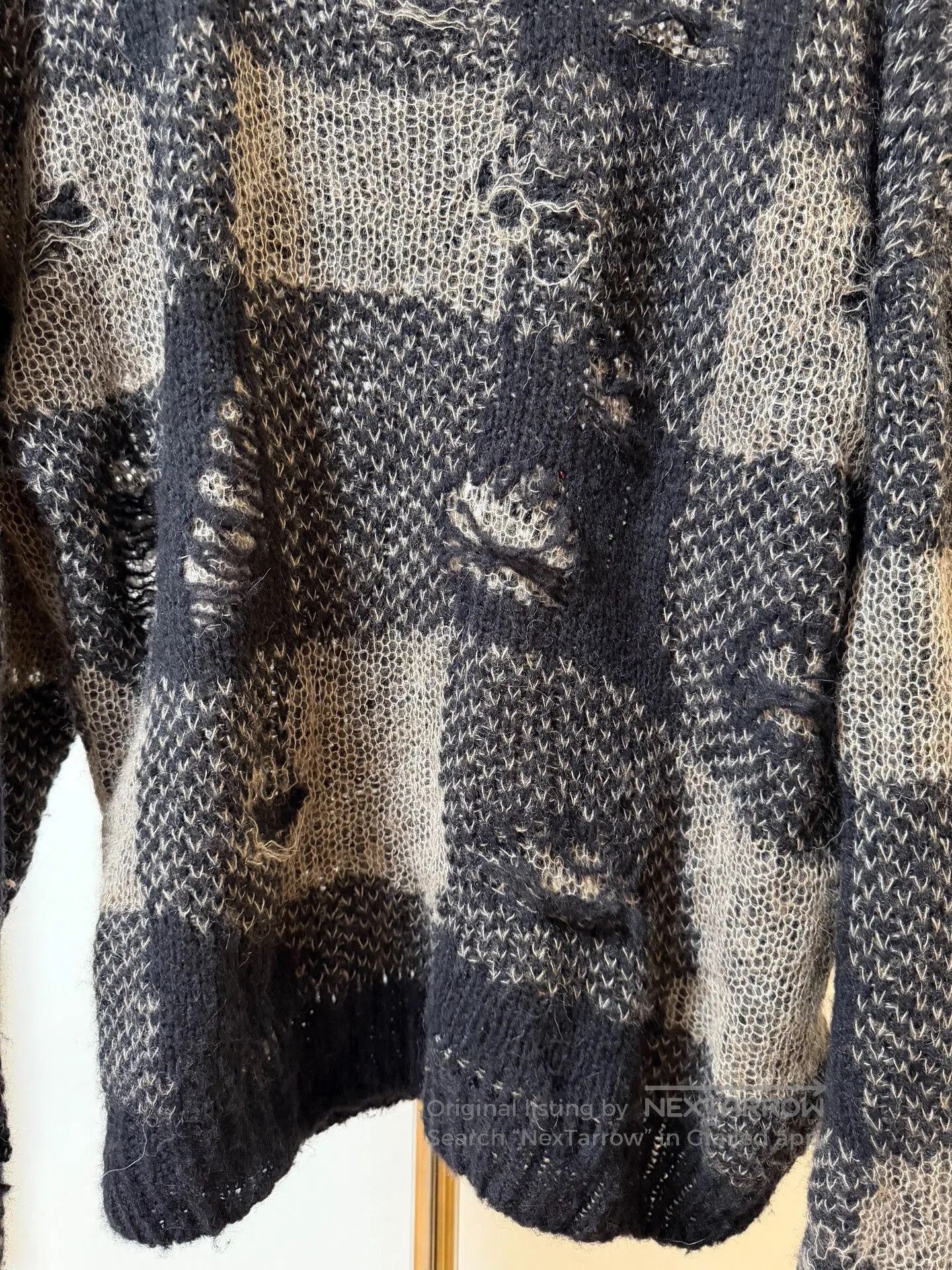 Our Legacy Our Legacy Sonar Roundneck Check Sweater. Size US M / EU 48-50 / 2 - 3 Thumbnail