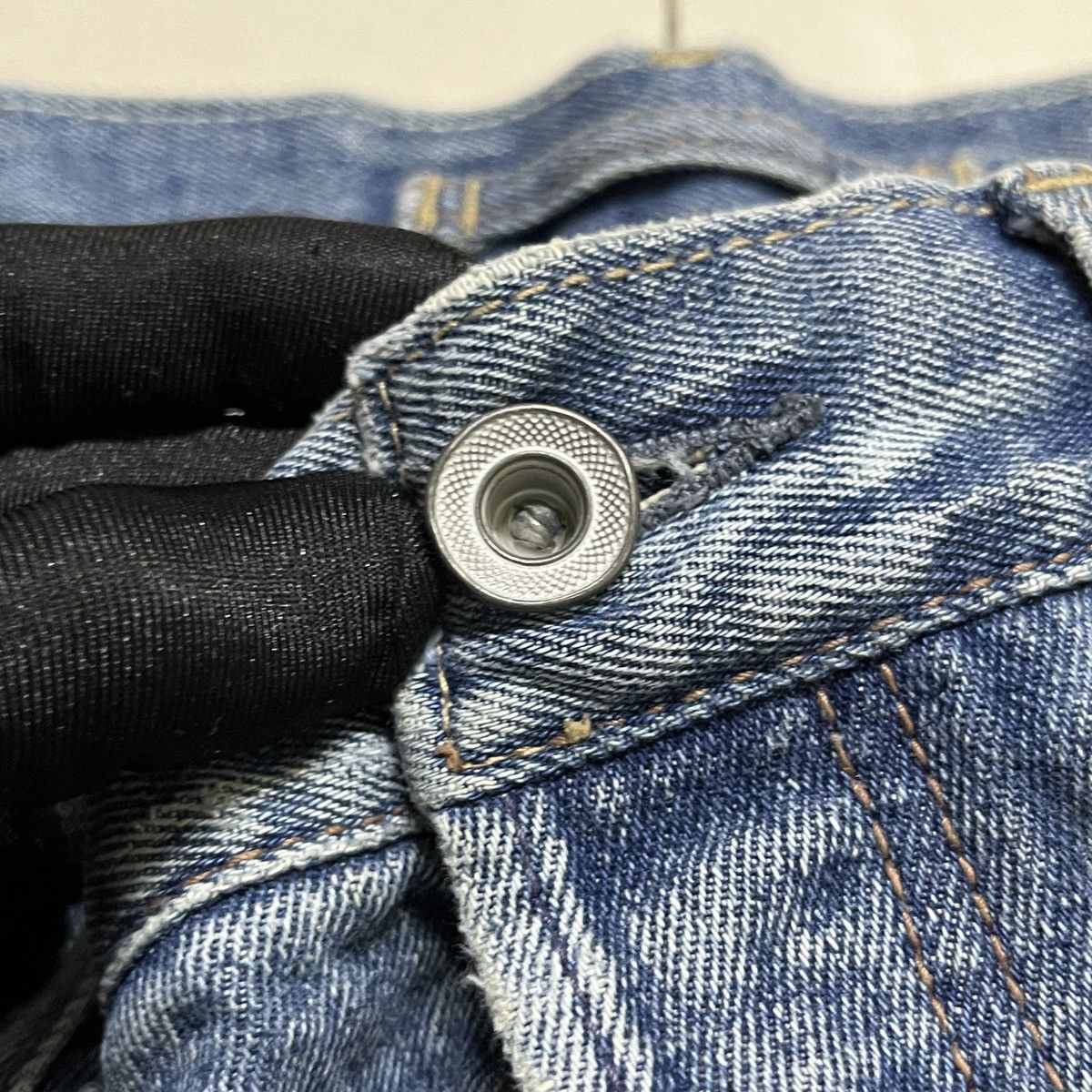 Hysteric Glamour × If Six Was Nine × Le Grande Bleu (L.G.B.) G.O.A Nimes Distressed Jeans Size 28" / US 6 / IT 42 - 5 Thumbnail