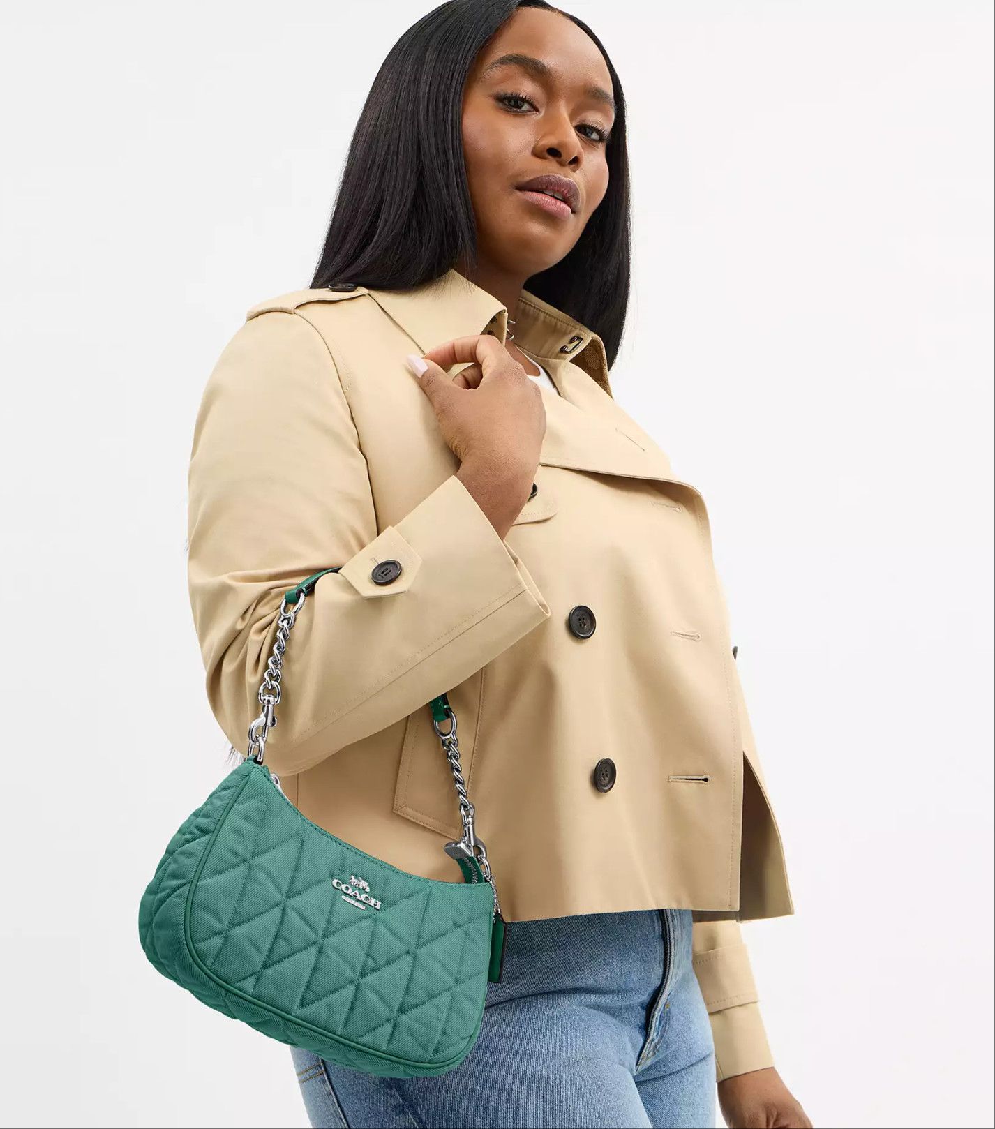 Coach Teri Shoulder Bag CBG86 Ivy/Green Size ONE SIZE - 7 Thumbnail