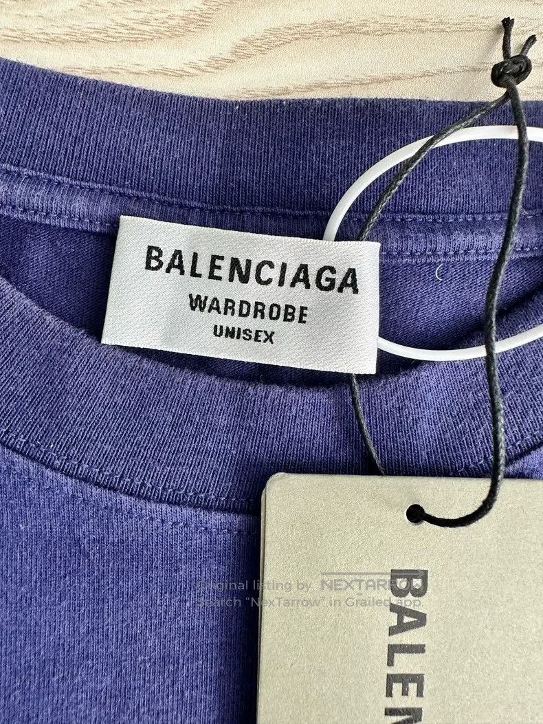 Balenciaga Balenciaga Round Neck Straight Printed Short Sleeve Drop S Size US XS / EU 42 / 0 - 4 Thumbnail