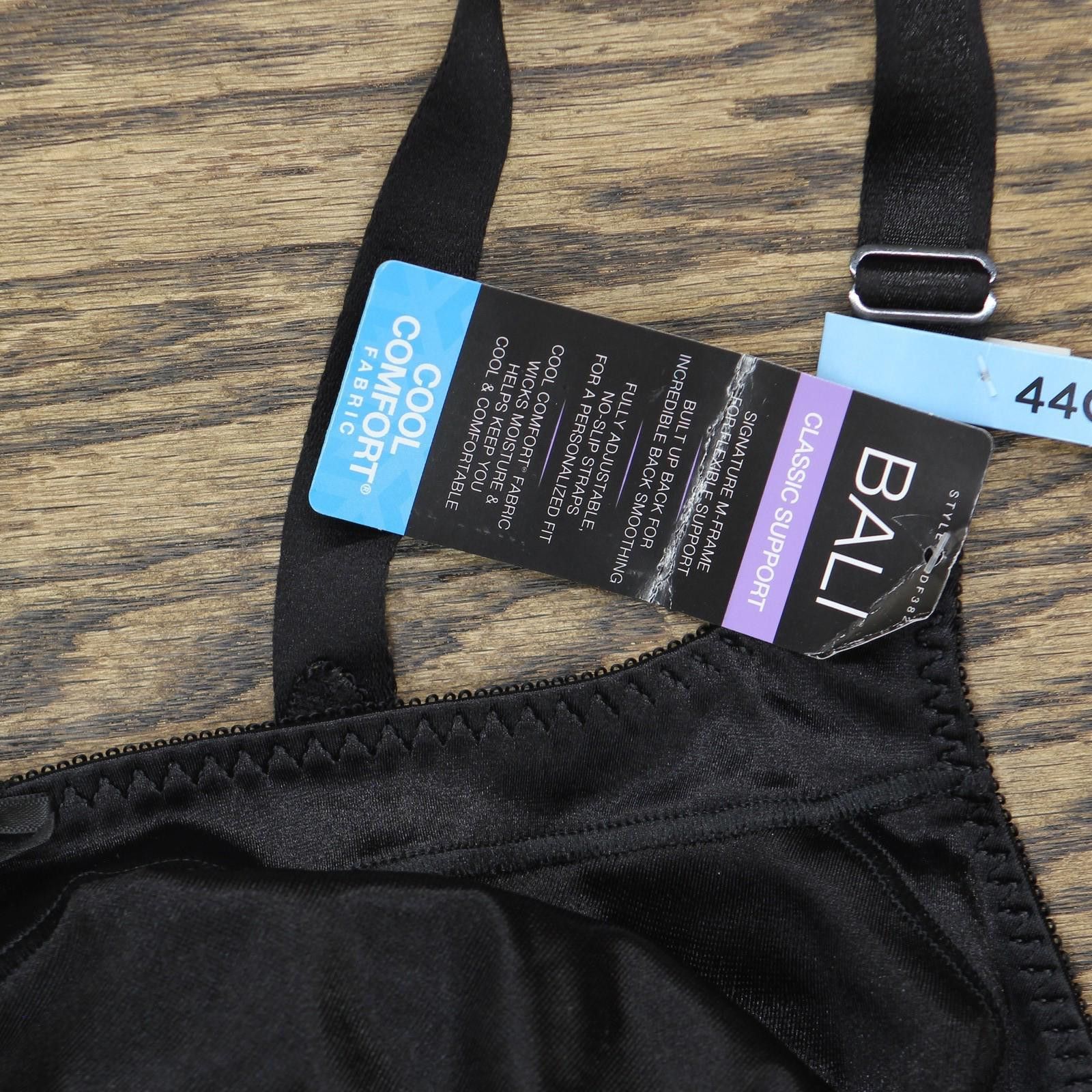 Balenciaga Nwt Bali Support Wirefree Full Coverage Bra 3820 Black 44c Size ONE SIZE - 3 Thumbnail
