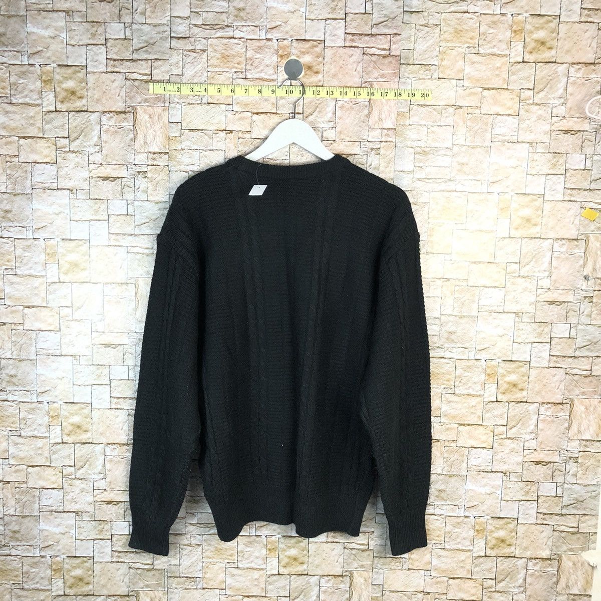 Homespun Knitwear × Japanese Brand × Vintage Japanese Brand Black cable Knitwear #A1082 Size US M / EU 48-50 / 2 - 11 Thumbnail