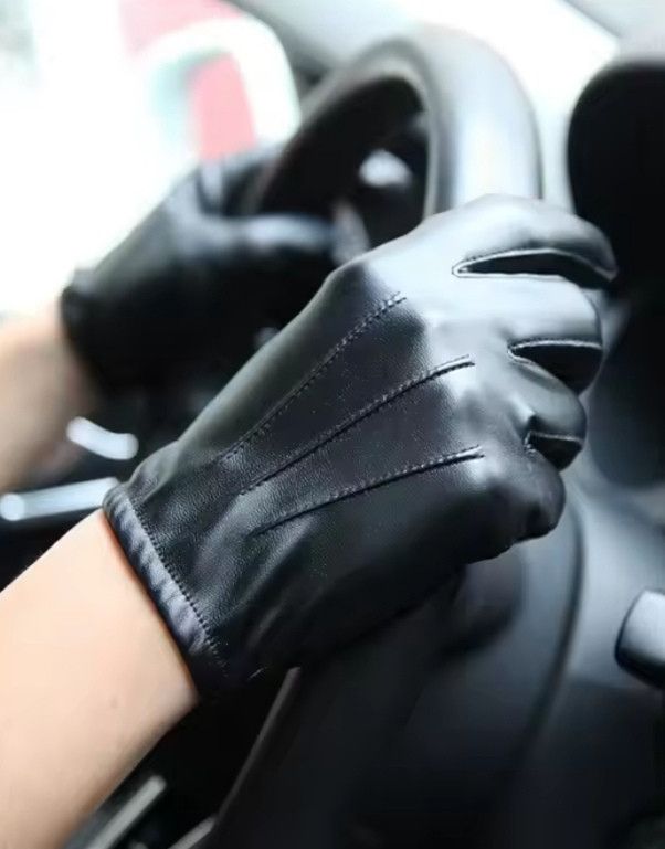 Other Breathable Warm Driving PU Leather Gloves Size ONE SIZE - 4 Thumbnail