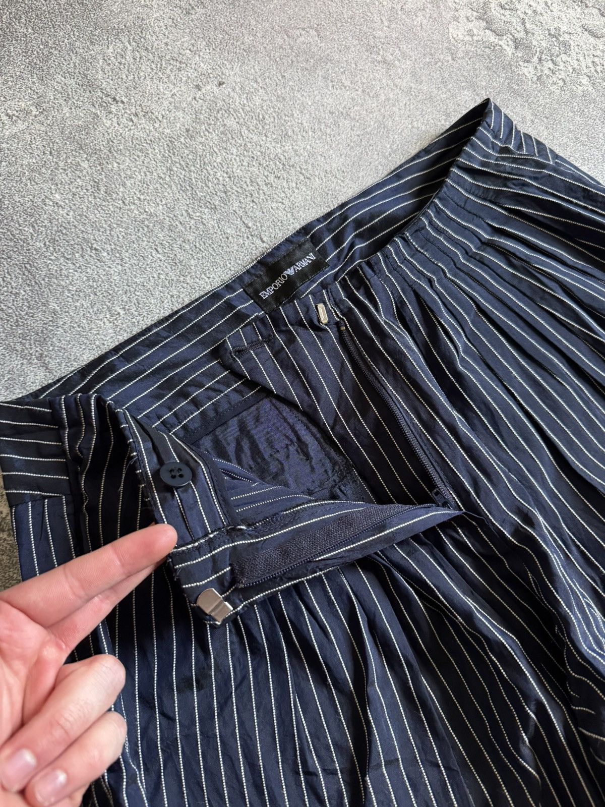 Emporio Armani Emporio Armani 42 striped pants chinos trousers old money Size 28" / US 6 / IT 42 - 5 Thumbnail