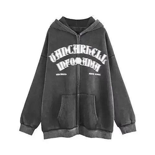 VIBE FACE Graphic Washed Full Zip Hoodie Size US M / EU 48-50 / 2 - 2 Thumbnail