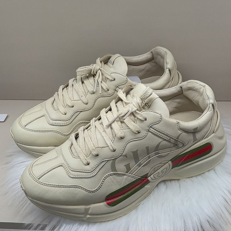 Gucci Gucci Rhyton Logo Low-Top Dad Sneakers 0079 Size US 8 / EU 41 - 1 Thumbnail