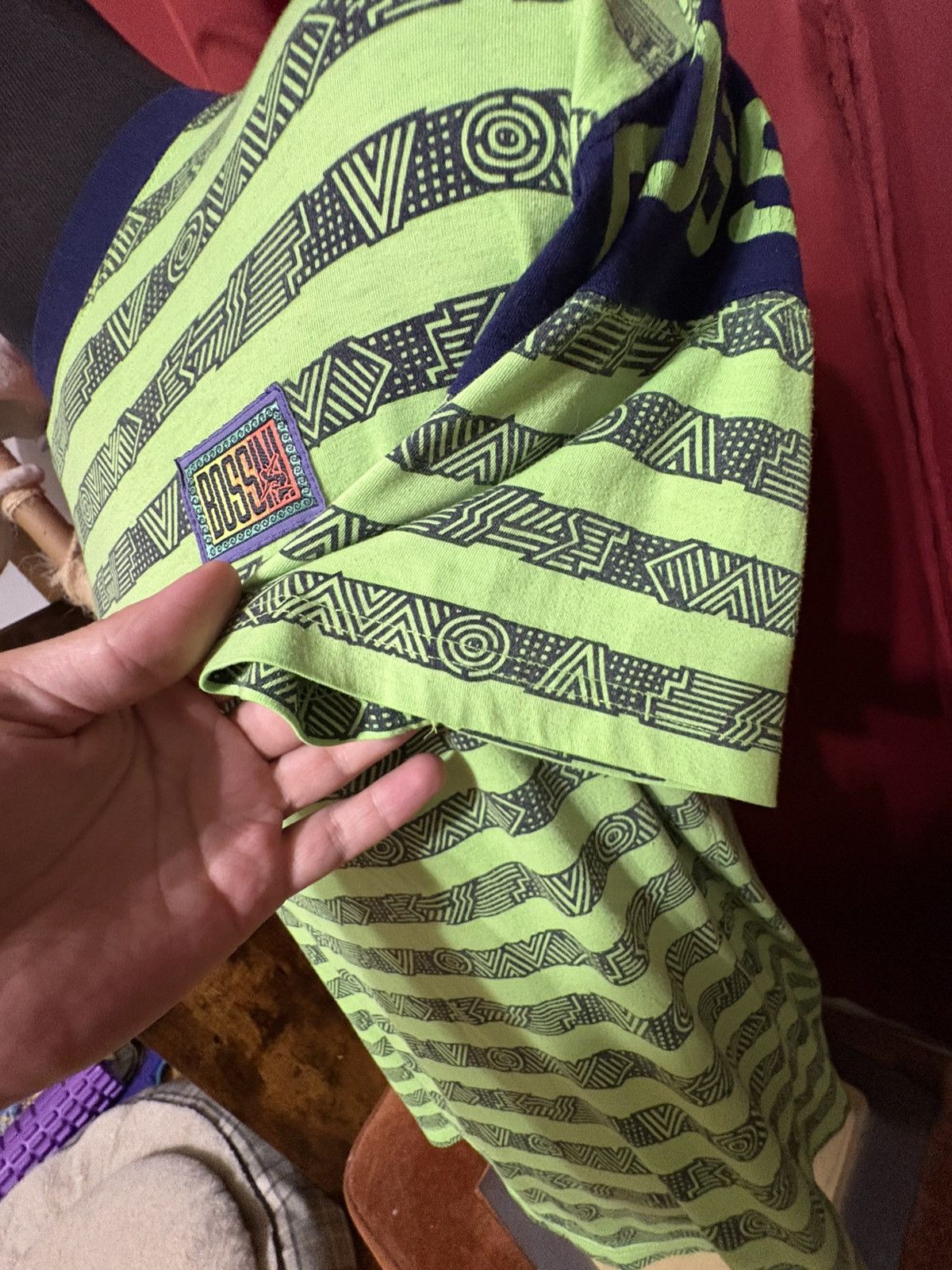 Vintage Vintage Bossini Surf Tshirt 90s Tom Tom All Over print Grail Size US L / EU 52-54 / 3 - 5 Thumbnail