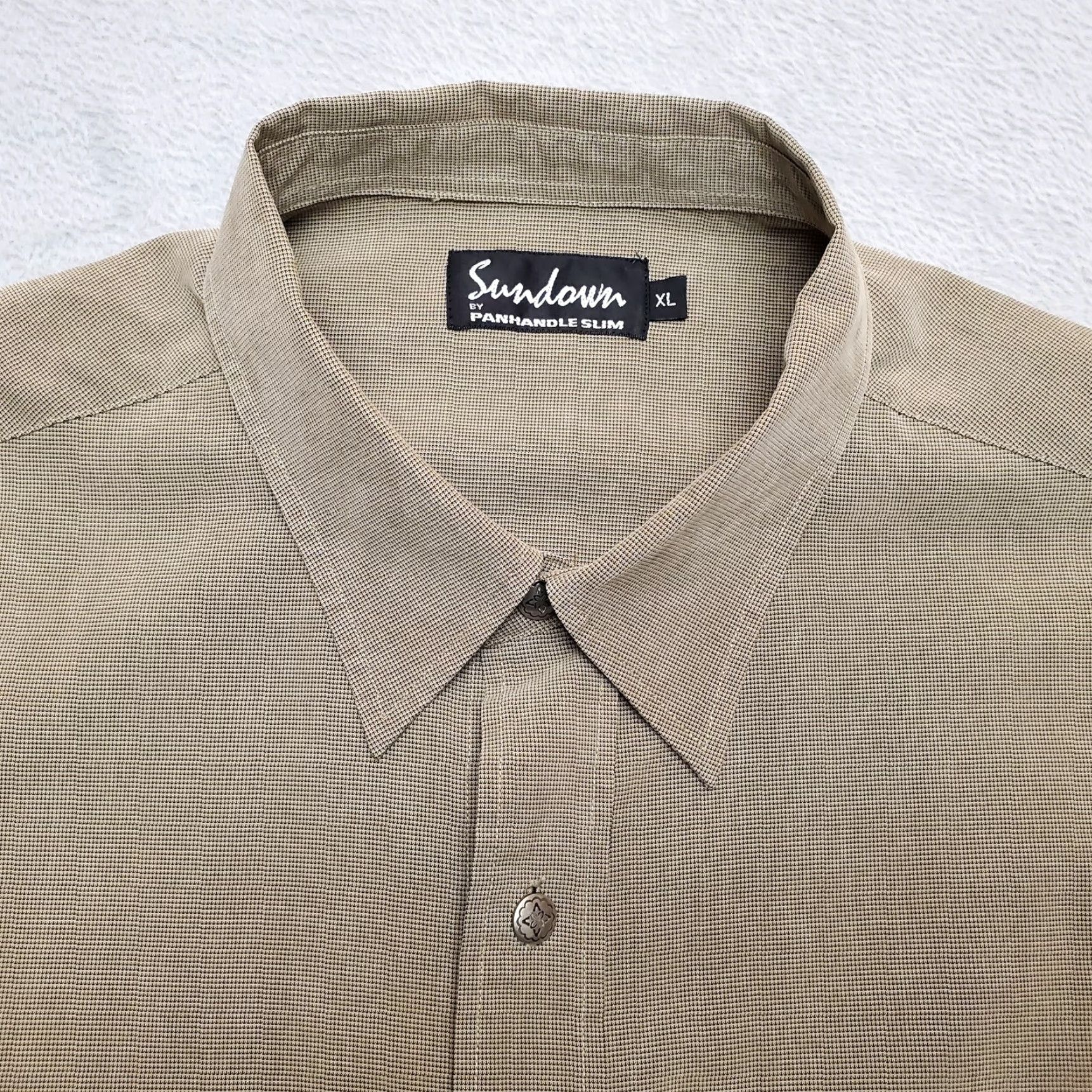 Vintage VINTAGE Panhandle Slim Shirt Mens XL Brown Button Long Sleeve Western Sundown Size US XL / EU 56 / 4 - 4 Thumbnail