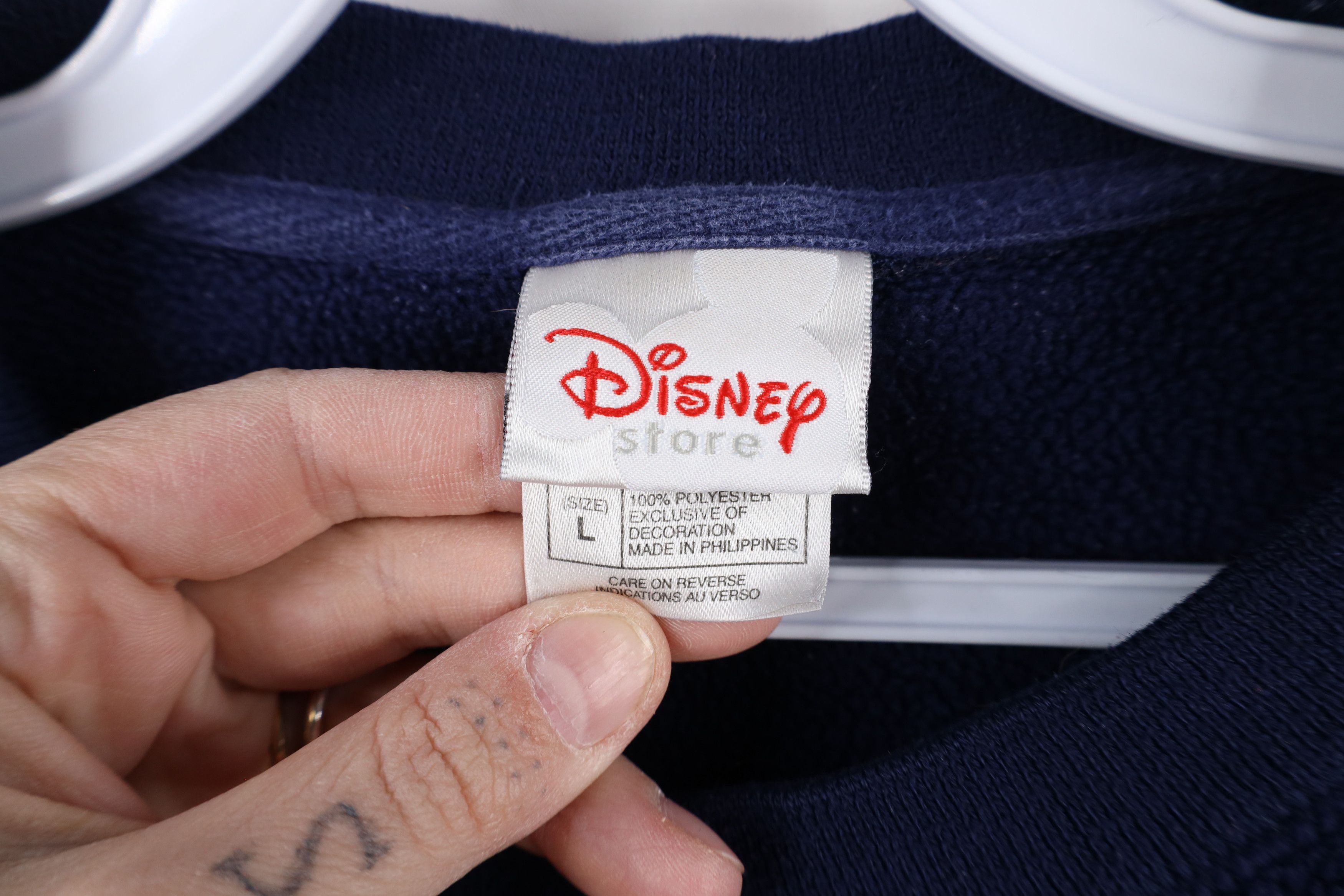 Disney × Vintage Vintage 90s Disney Winnie the Pooh Fleece Sweatshirt Blue Size L / US 10 / IT 46 - 6 Thumbnail