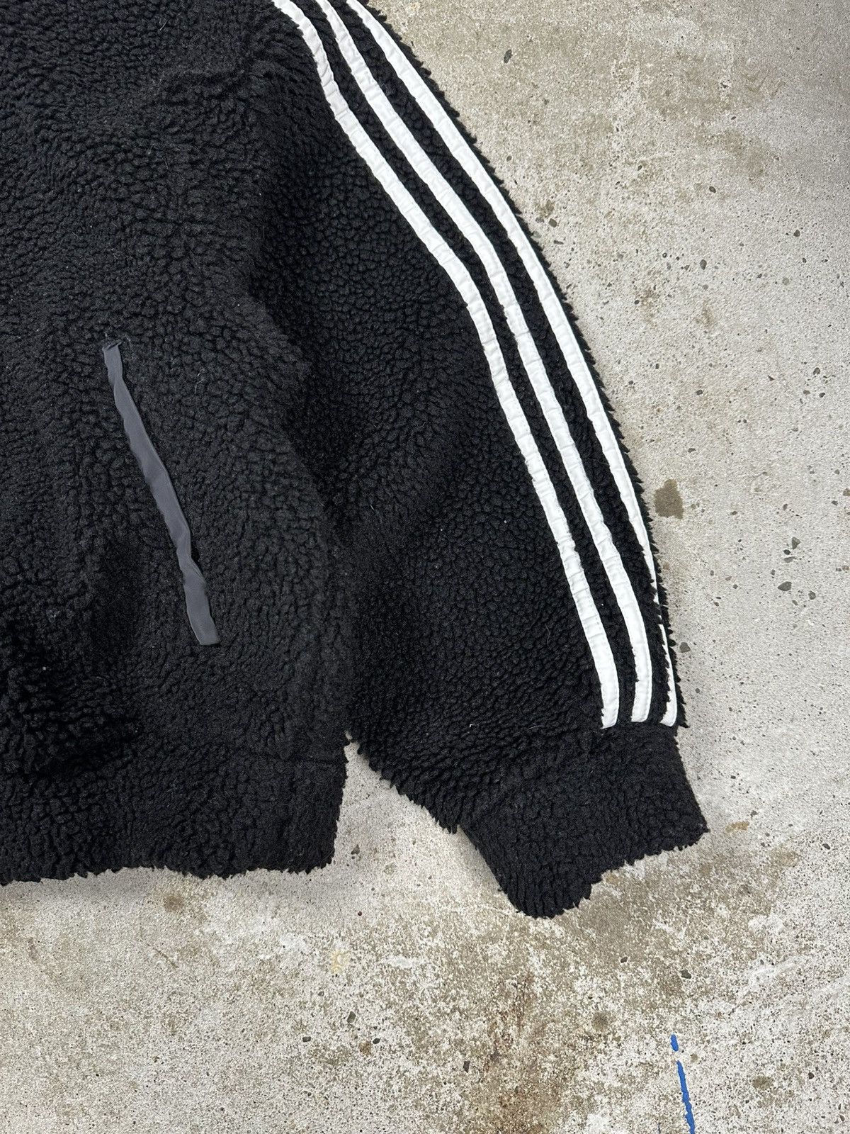 Adidas Adidas Fleece Cropped Half Zip Sweatshirt Boxy Fit Sherpa Size S / US 4 / IT 40 - 4 Thumbnail
