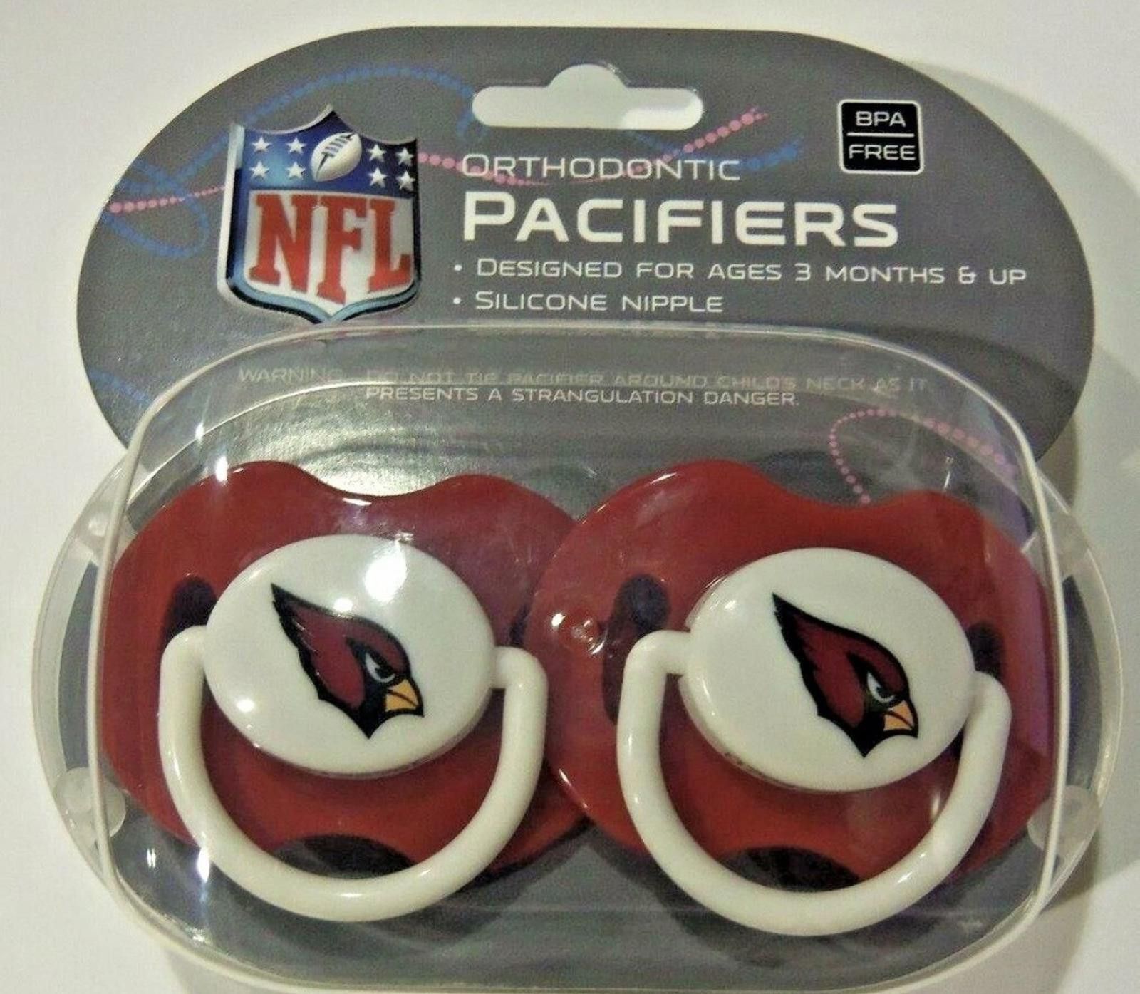 Other NFL Arizona Cardinals Pacifier set of 2 Solid Color w/Case Size ONE SIZE - 1 Preview