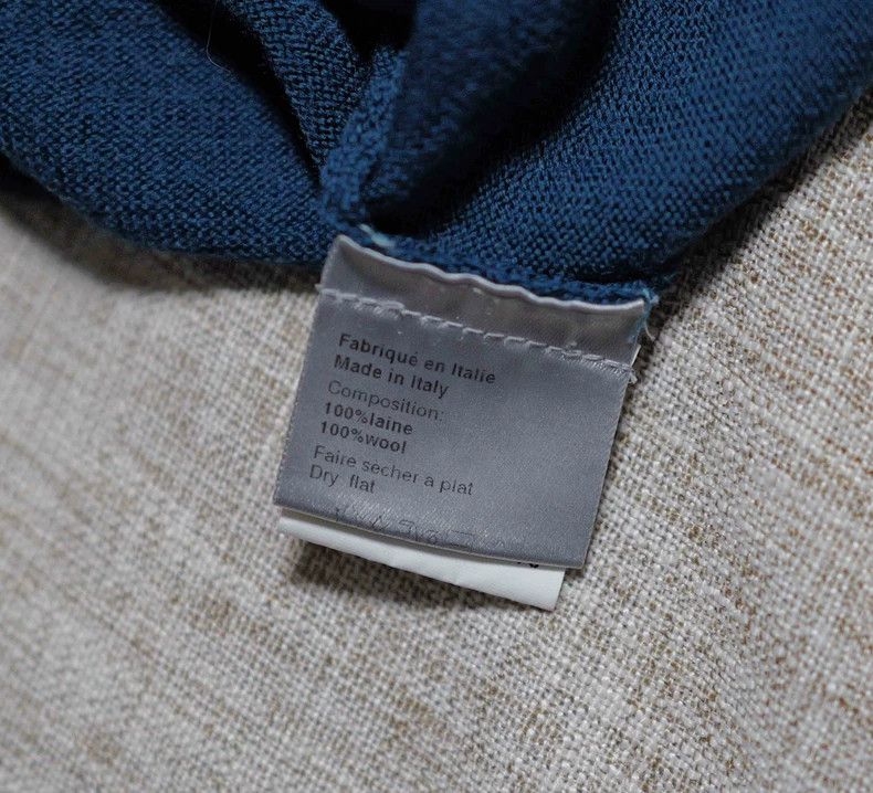 Dior Dior Bird blue scratch V-neck wool sweater sweater Size S / US 4 / IT 40 - 4 Thumbnail