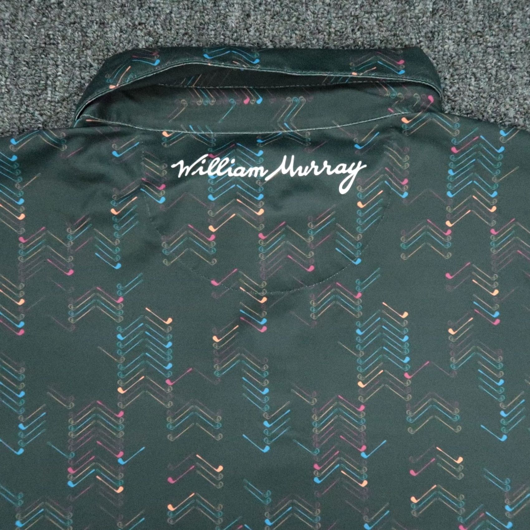 Vintage William Murray Golf Polo Shirt Mens XL Green All Over Print Short Sleeve Size US XL / EU 56 / 4 - 5 Thumbnail