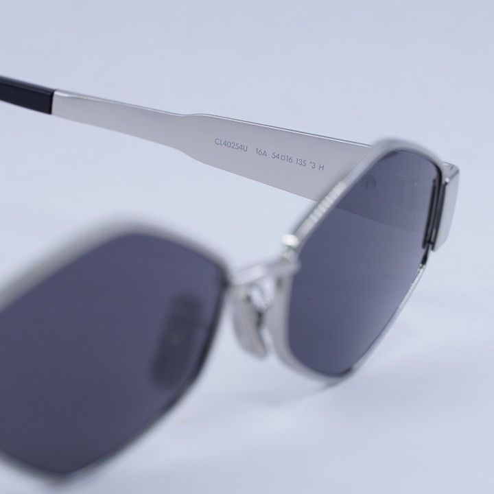 Celine Celine CL40254U 16A Sunglasses Palladium Geometric Frame Size ONE SIZE - 9 Thumbnail