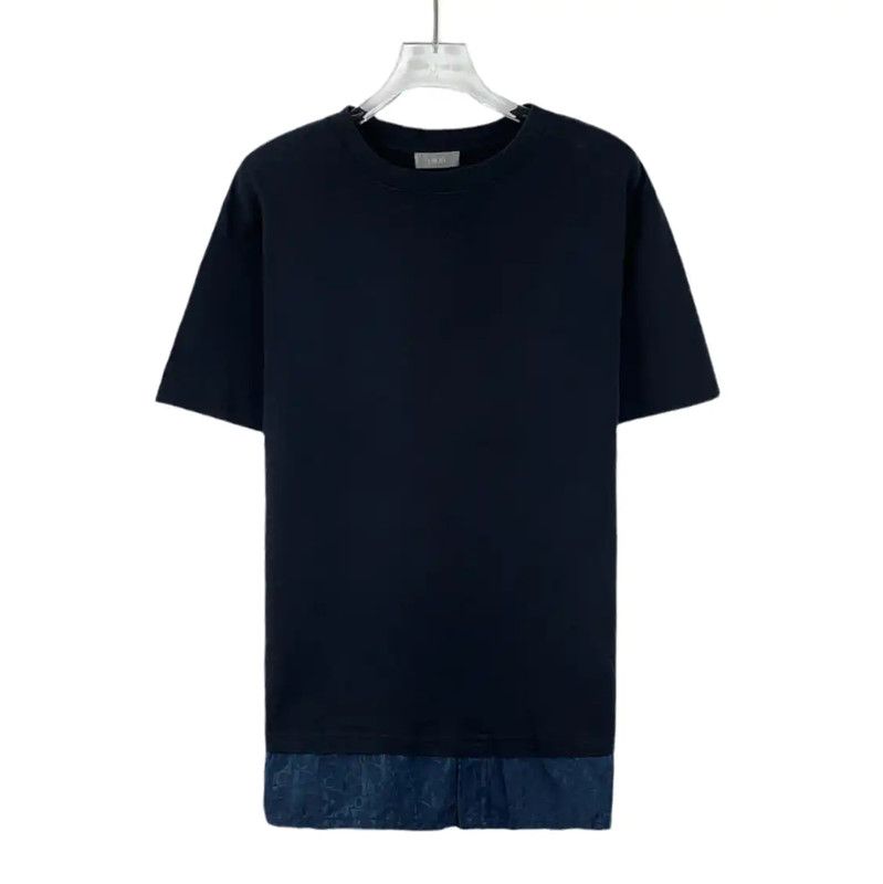 Dior Dior Dark Blue Cotton Women's T-Shirt 0089 Size XS / US 0-2 / IT 36-38 - 1 Thumbnail