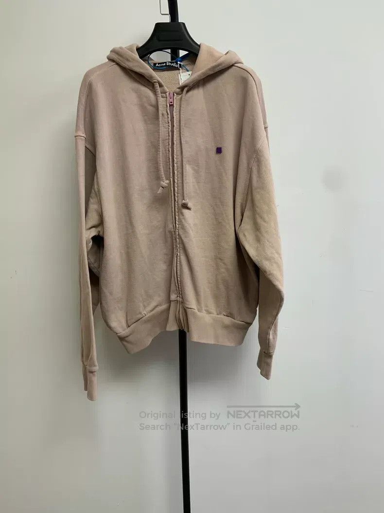 Acne Studios Acne Studios Face Expression Faded Zip-Up Hooded Sweatshir Size S / US 4 / IT 40 - 1 Thumbnail