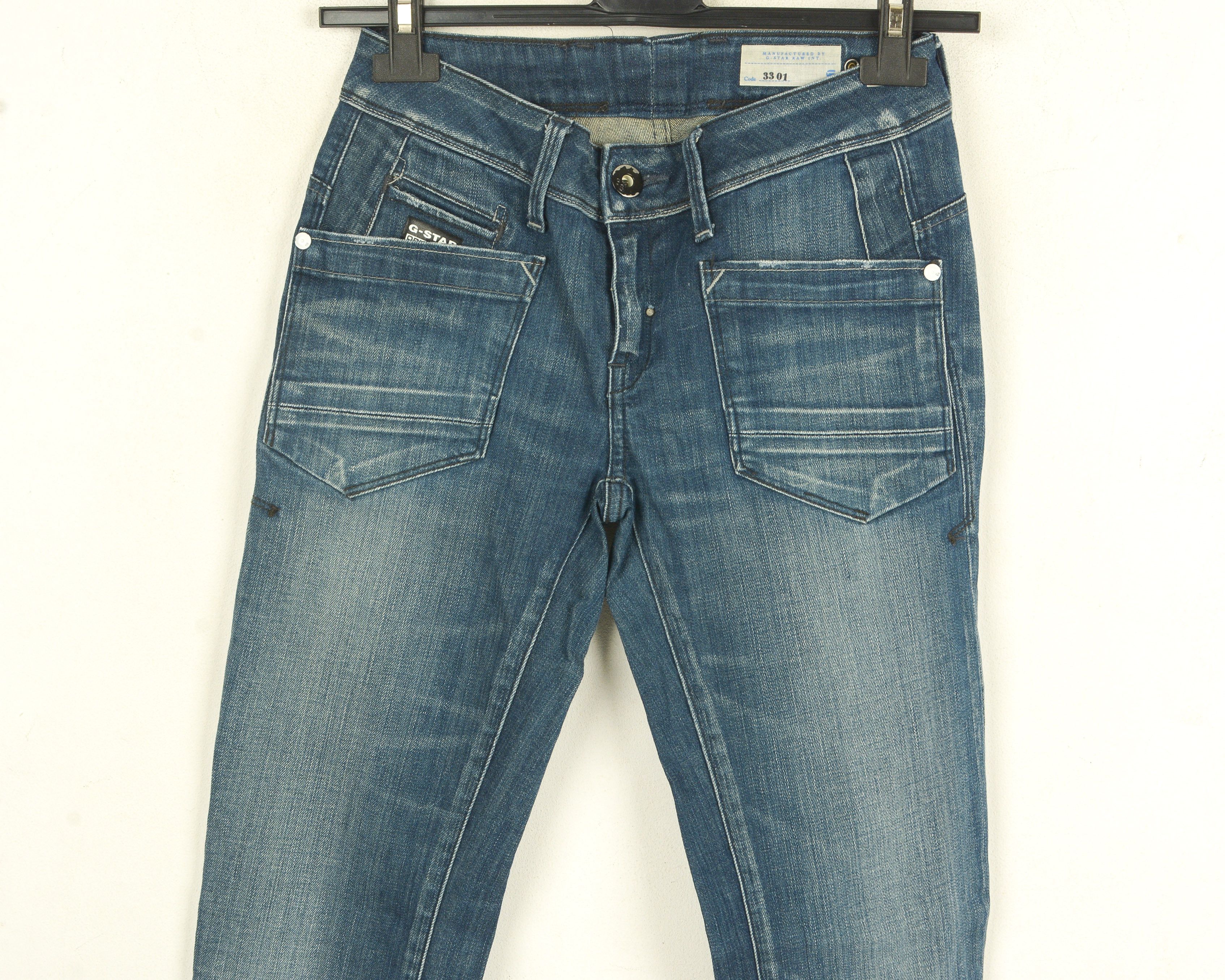 G-Star 3301 Low T Skinny Women W26 L34 Slim Fit Jeans Trousers Size 26" / US 2 / IT 38 - 2 Thumbnail