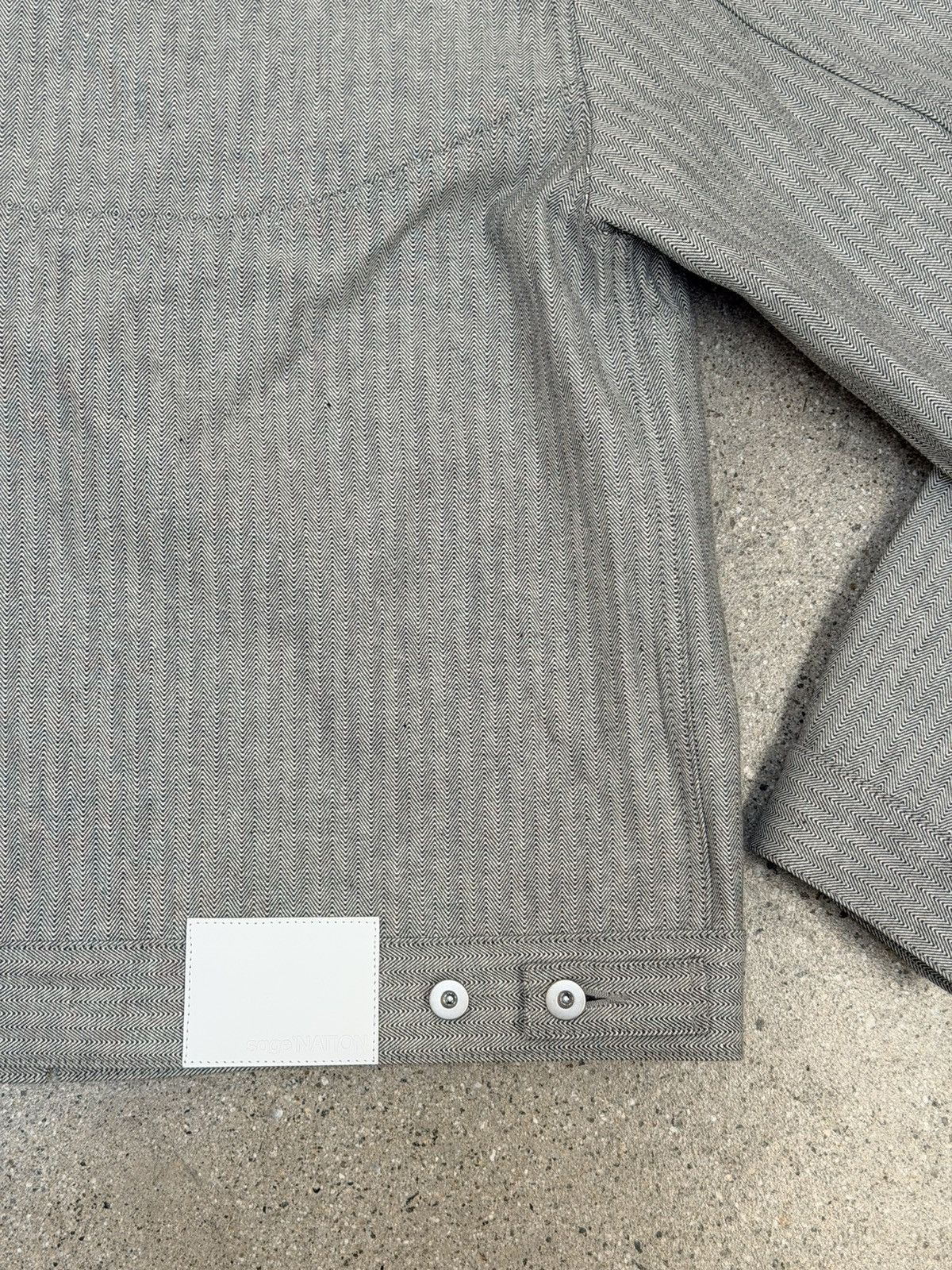 SAGE NATION SAGE NATION Gray & White Jiji Denim Jacket Size US XL / EU 56 / 4 - 6 Thumbnail